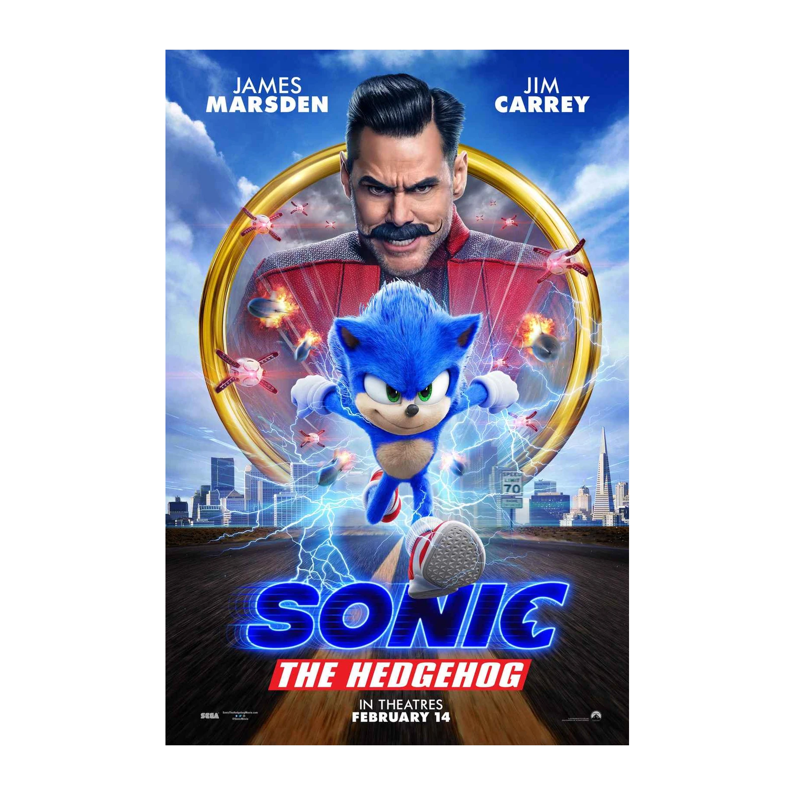 Sonic The Hedgehog Action Movie Wall Art