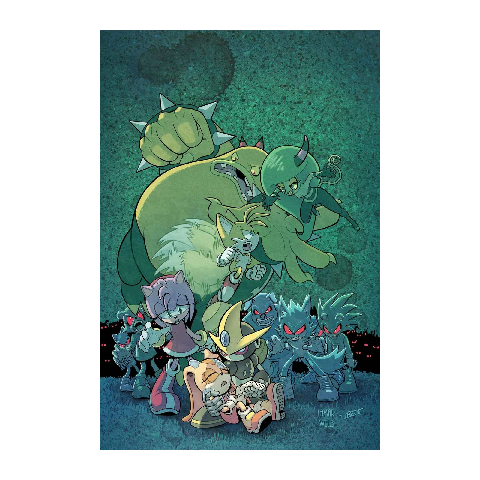 Sonic Shadow Fight Anime Wall Art