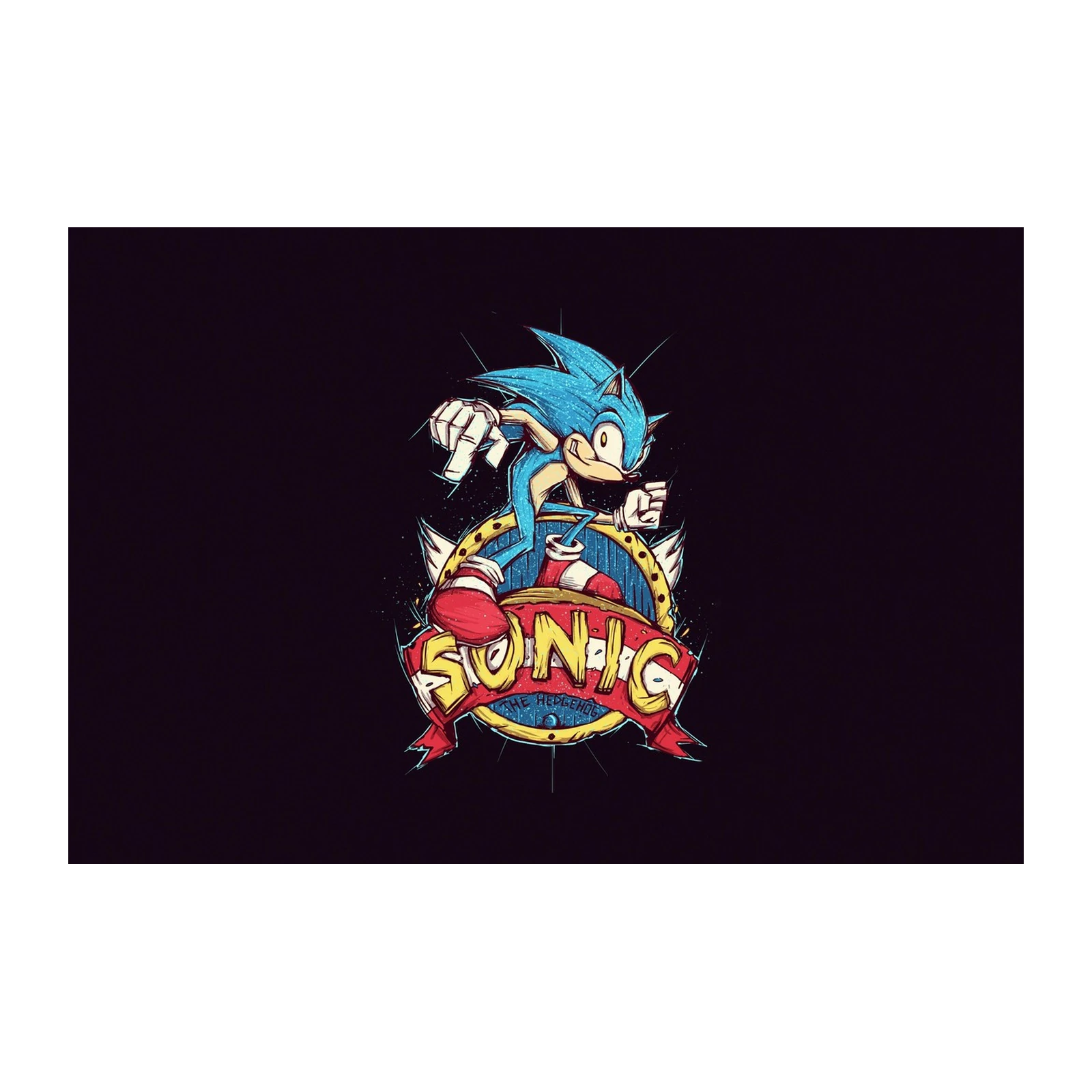 Retro Sonic Speed Wall Art