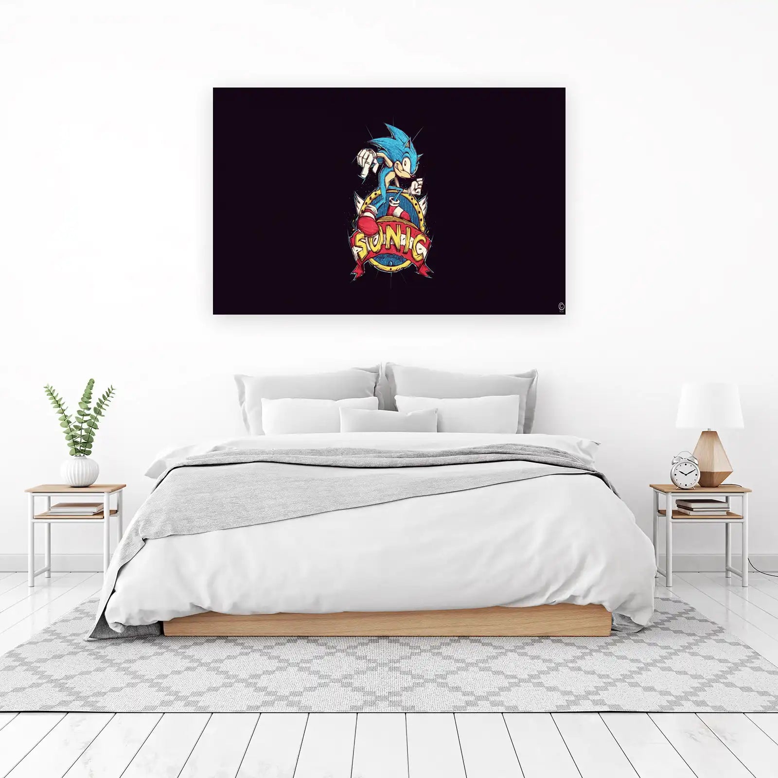 Retro Sonic Speed Wall Art