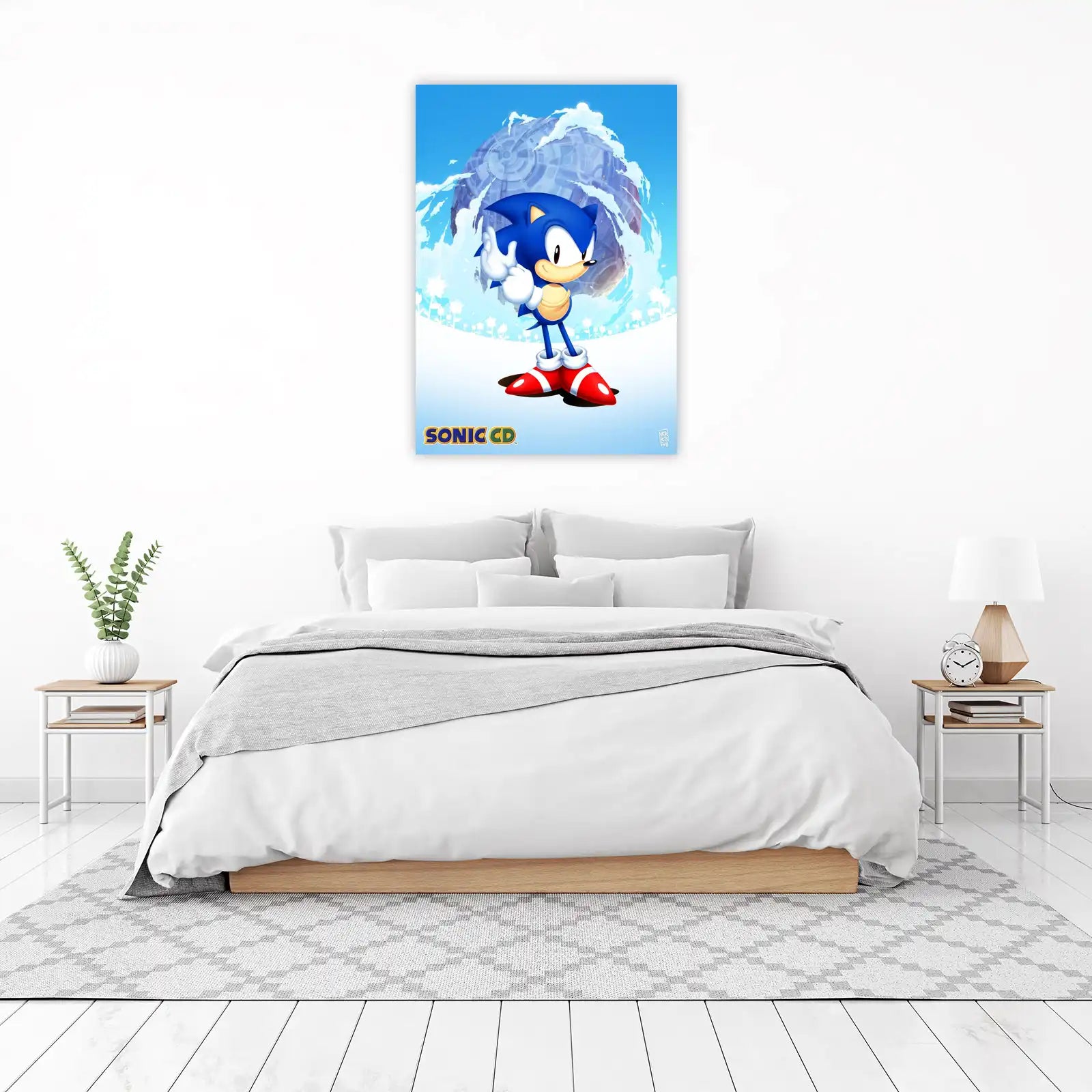 Sonic CD Retro Game Art Wall Art