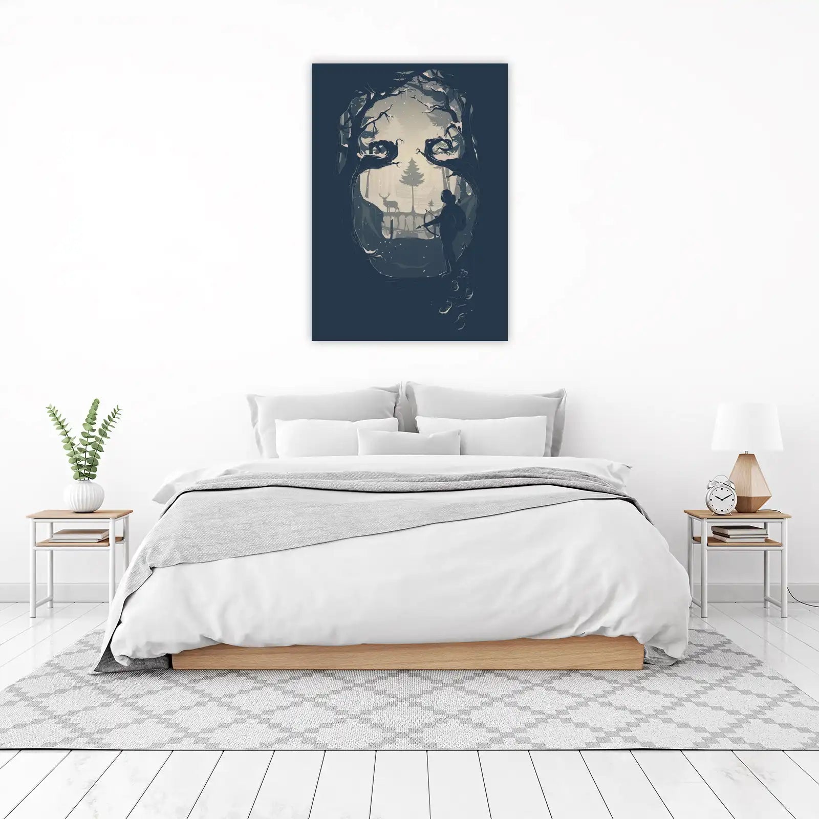 Enchanted Forest Skull Art Wall Art