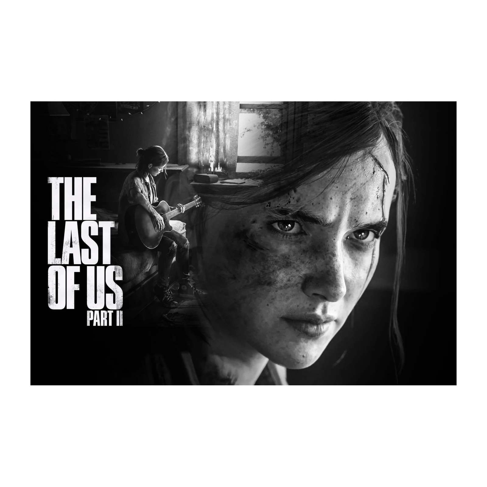 The Last of Us Part II Ellie B&W Wall Art