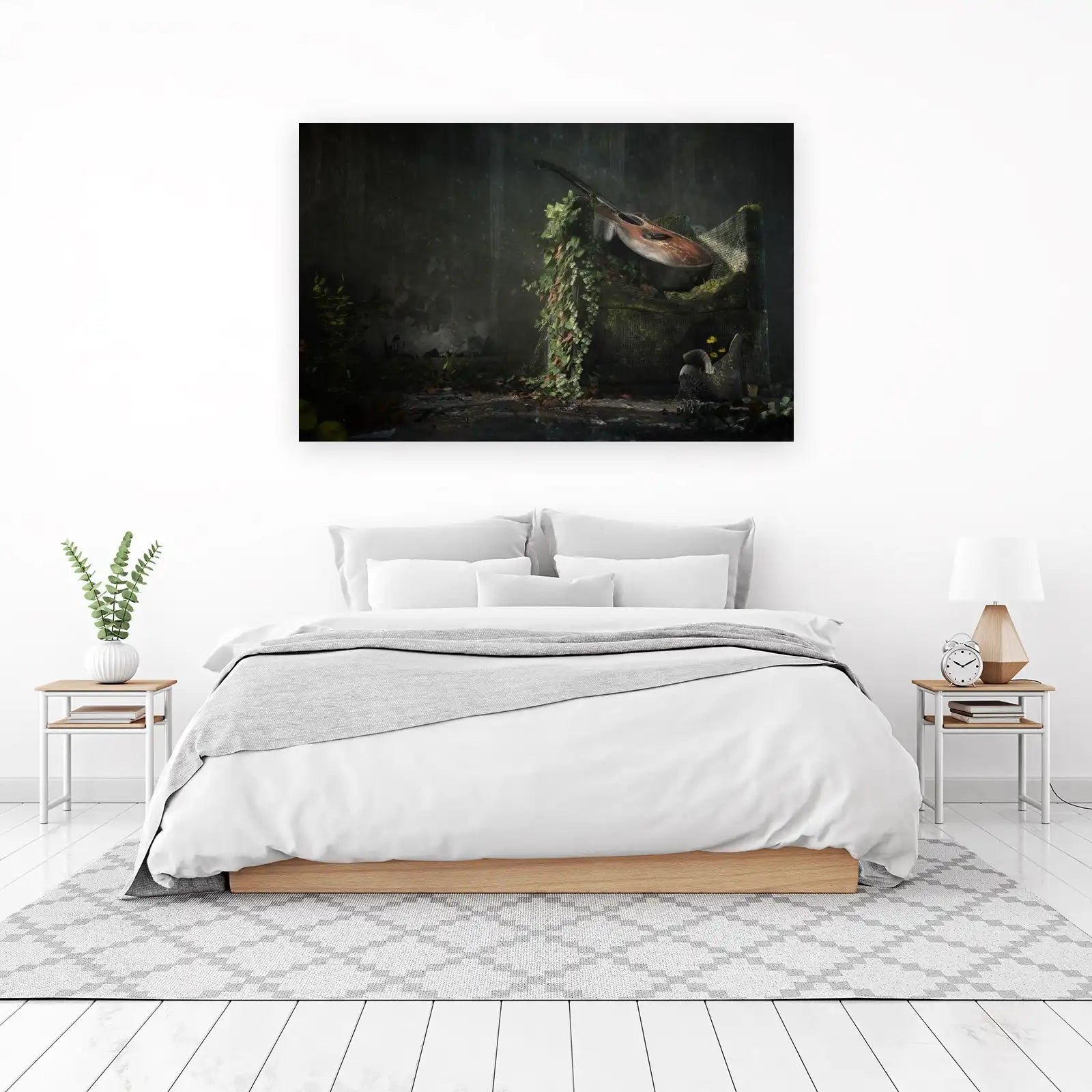 Melancholy Melody: Abandoned Guitar Wall Art
