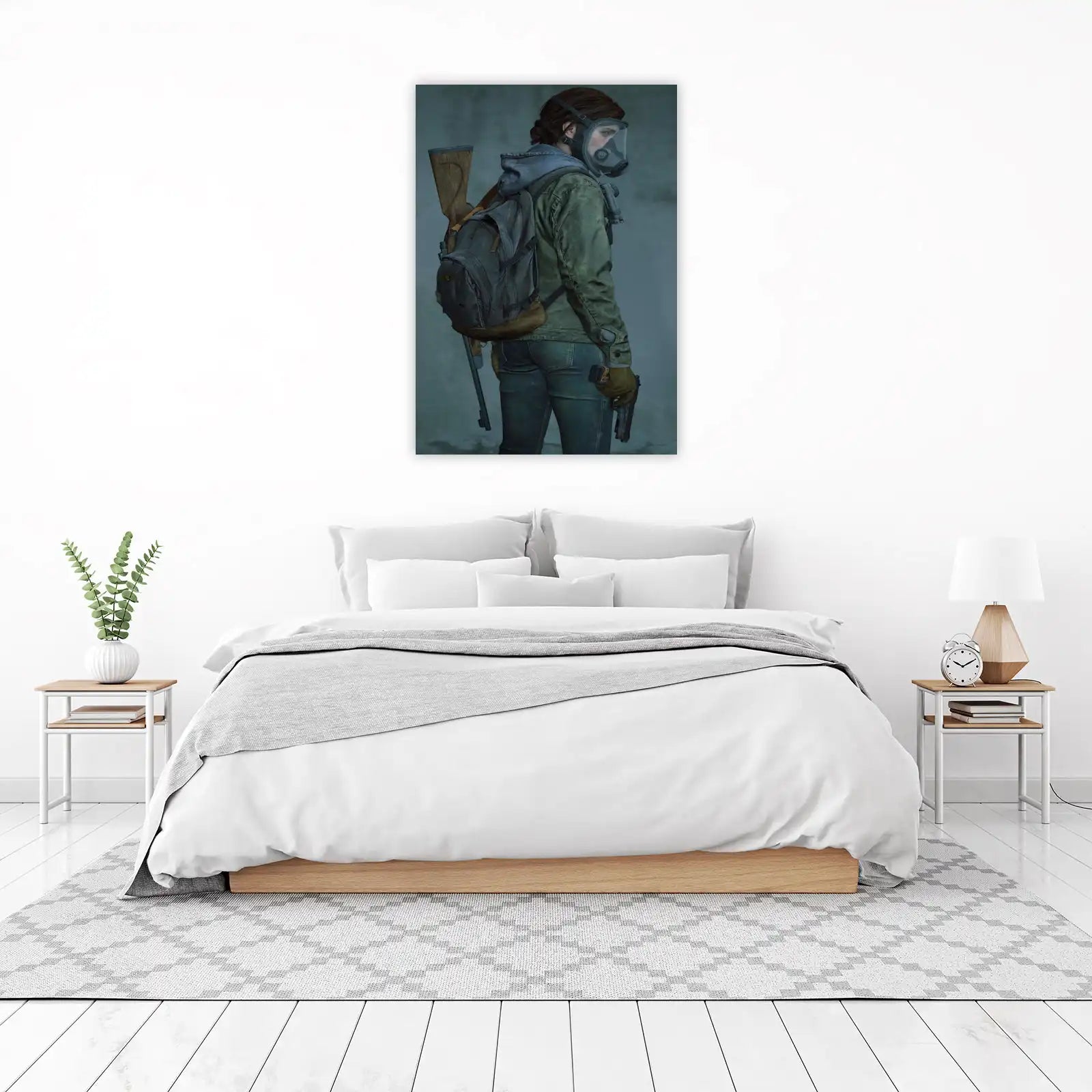 Resilient Survivor Gas Mask & Rifle Wall Art