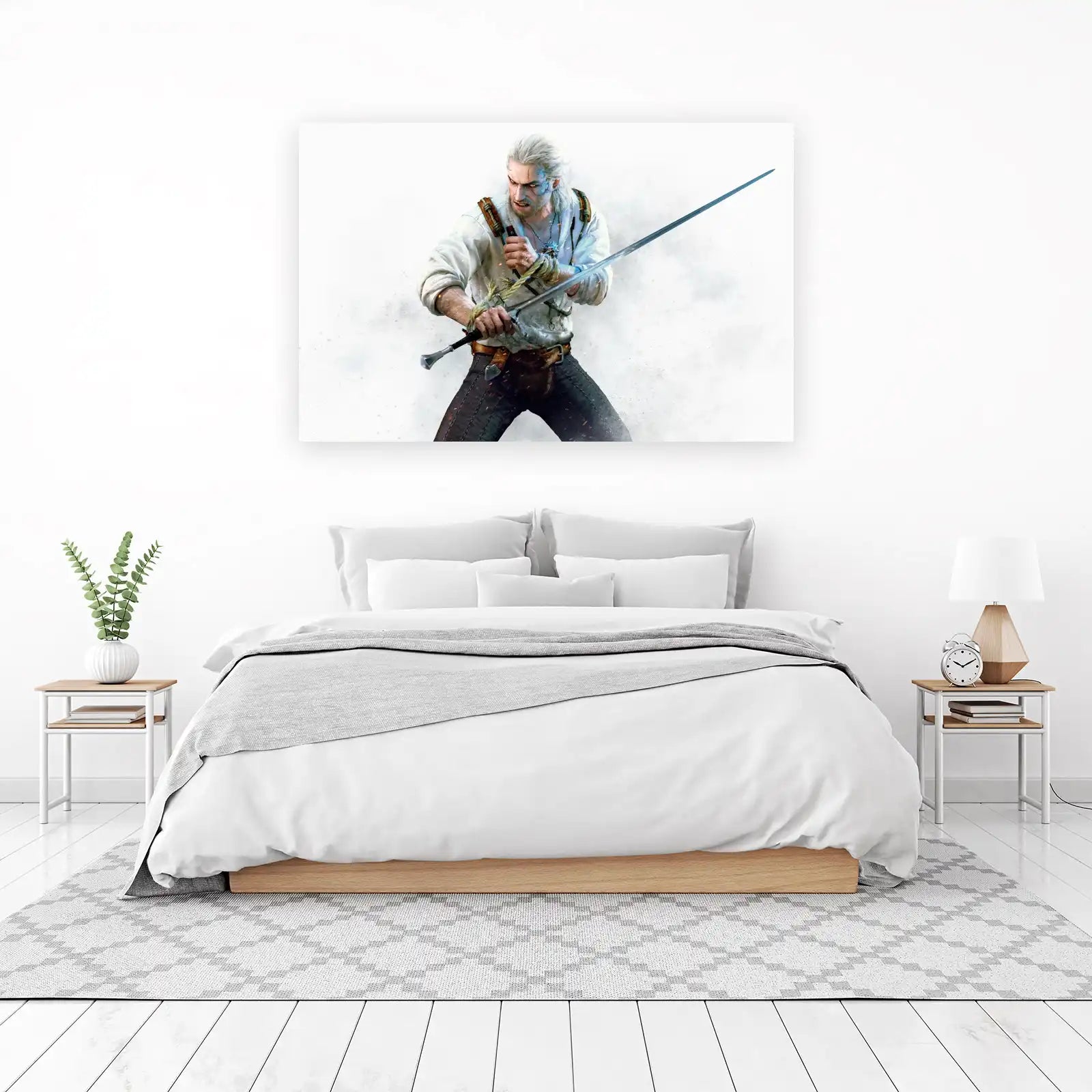 Geralt of Rivia Epic Sword Pose Wall Art