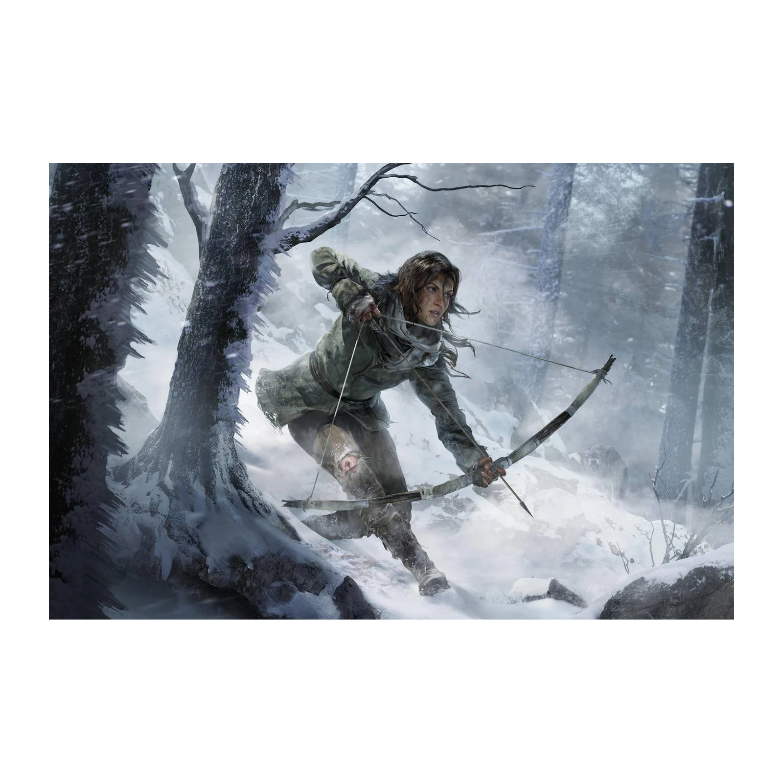 Lara Croft Winter Survival Bow Wall Art