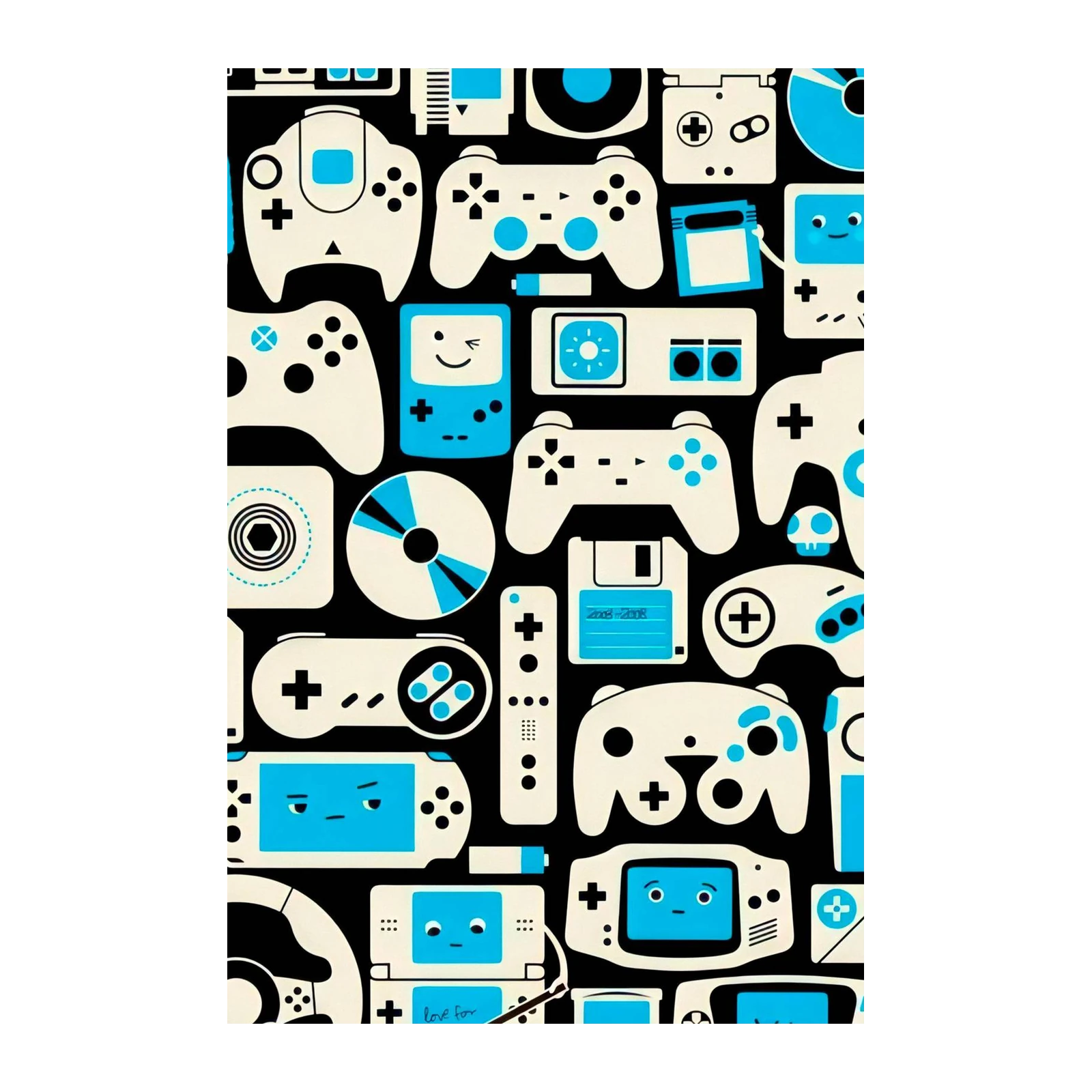 Retro Gaming Wall Art - Vintage Controller Wall Art