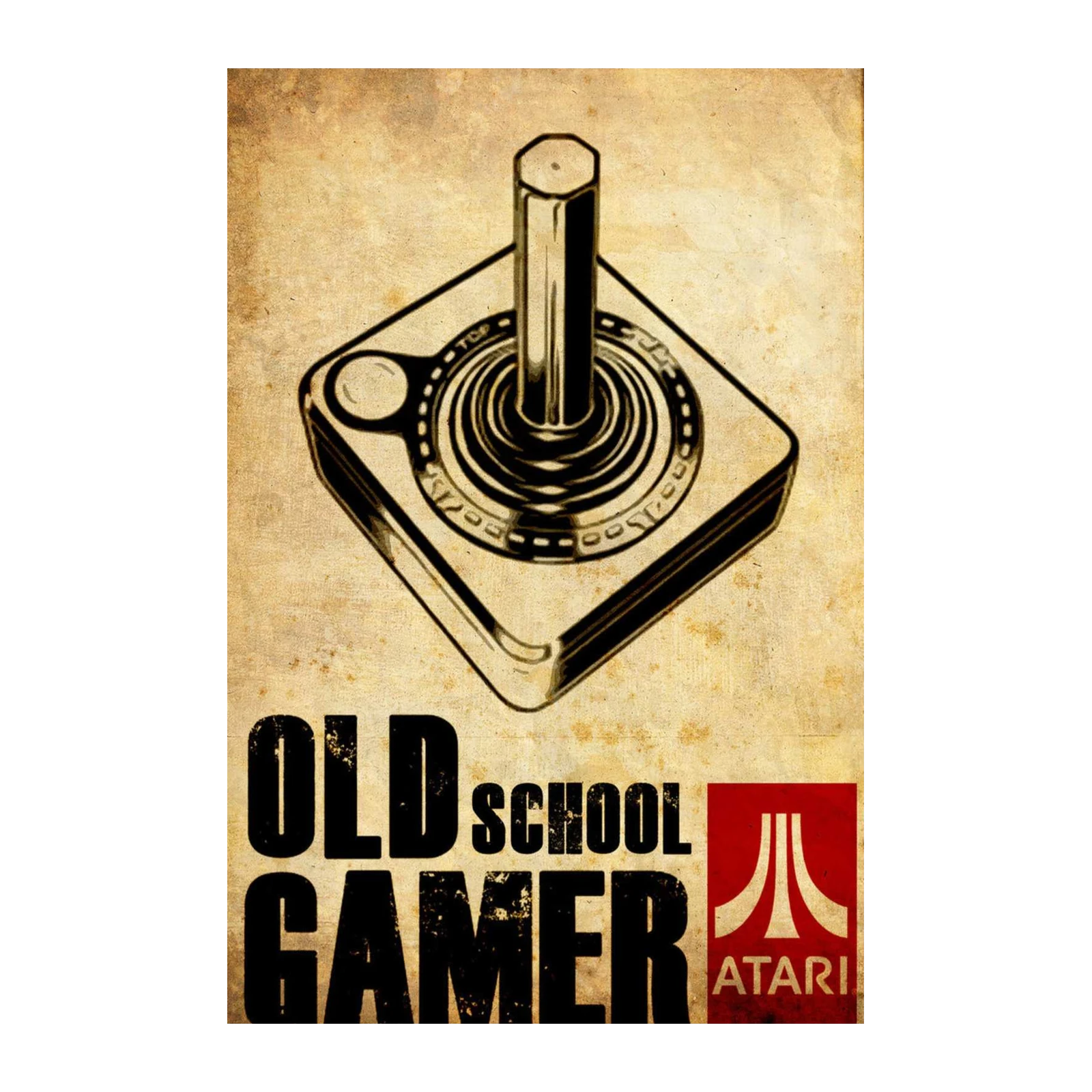 Retro Old School Gamer Atari Joystick Wall Art