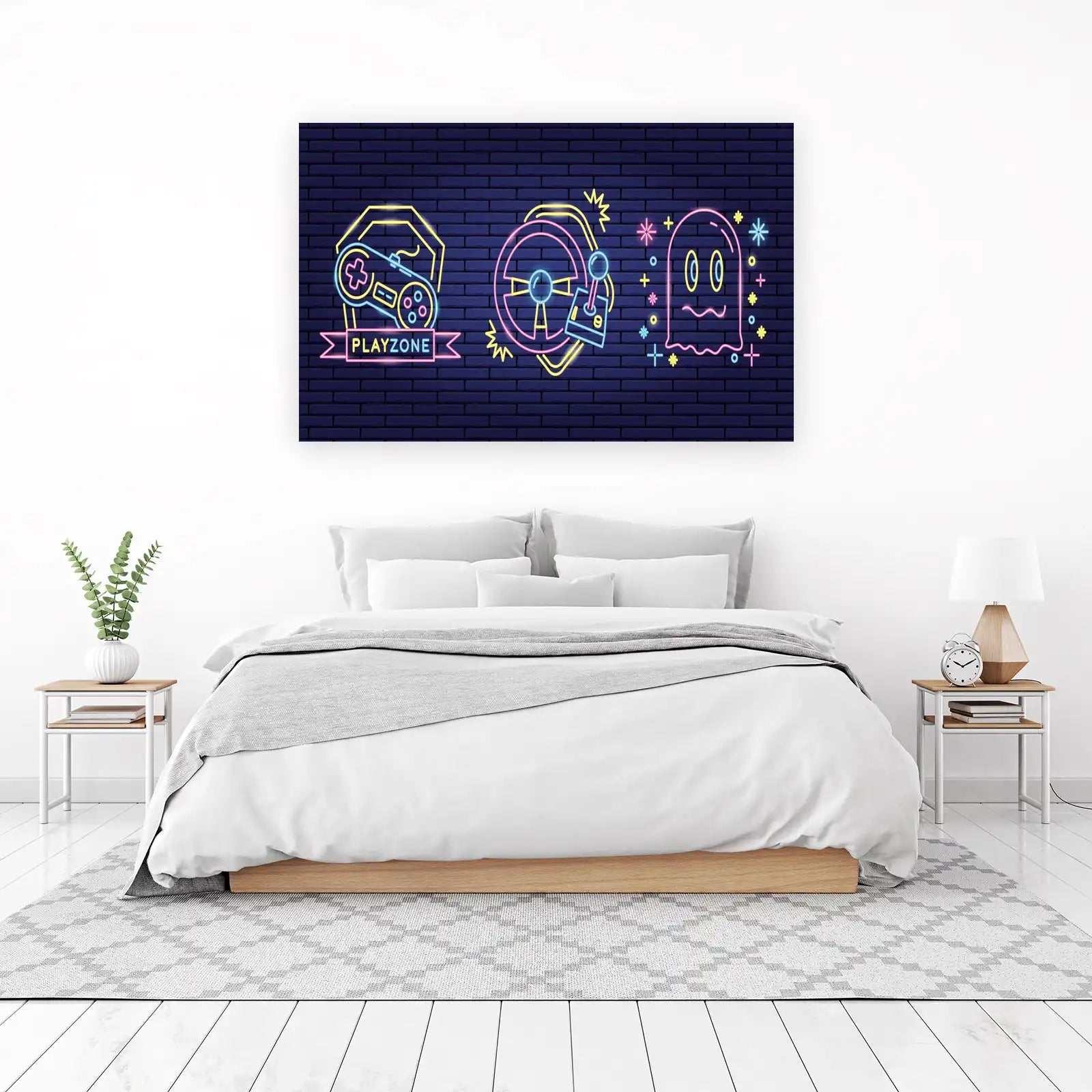 Neon Gaming & Arcade Playzone Wall Art
