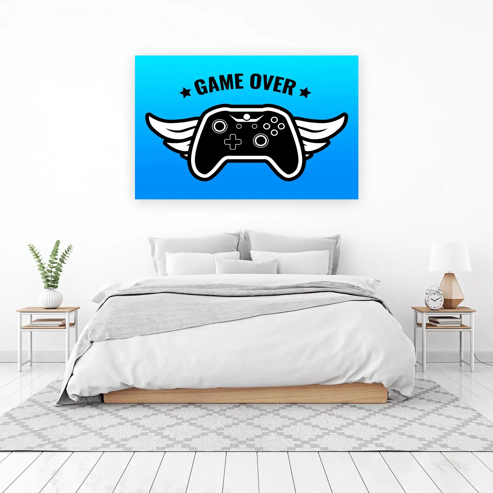Game Over Wings Controller Wall Art