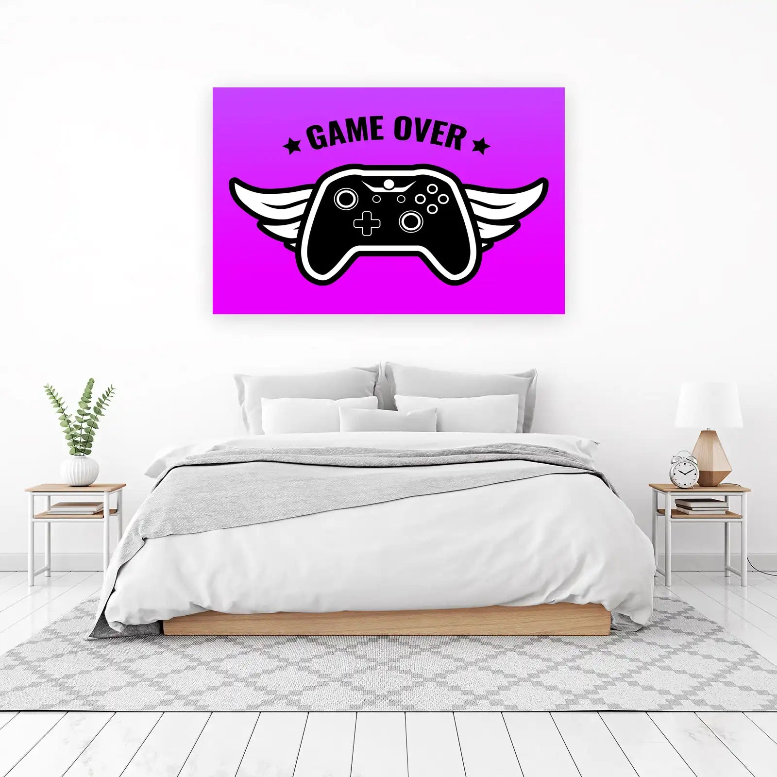 Game Over Wings Controller Wall Art