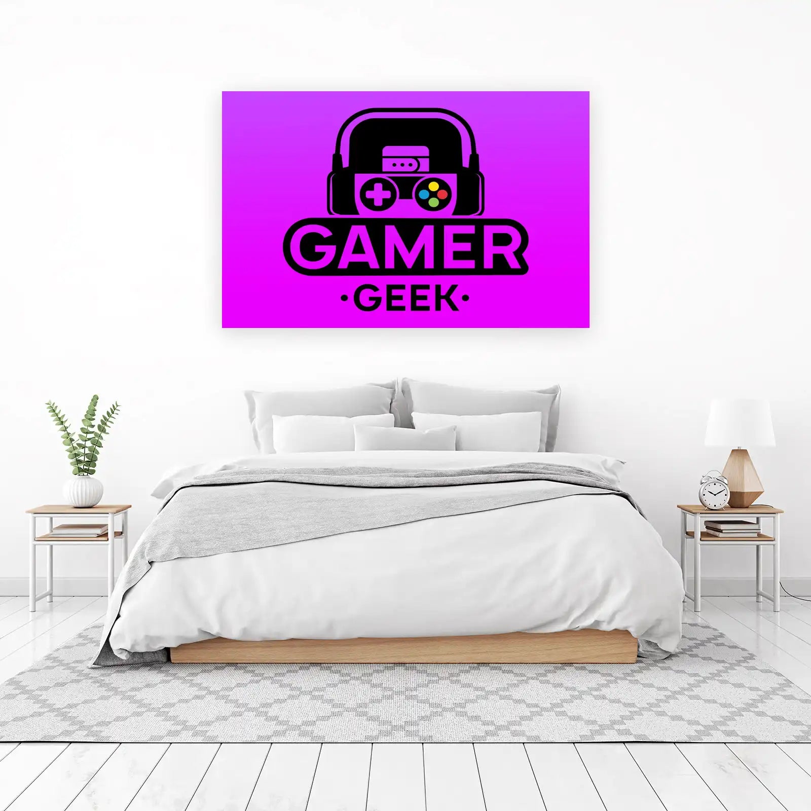 Gamer Geek Headphones & Controller Wall Art