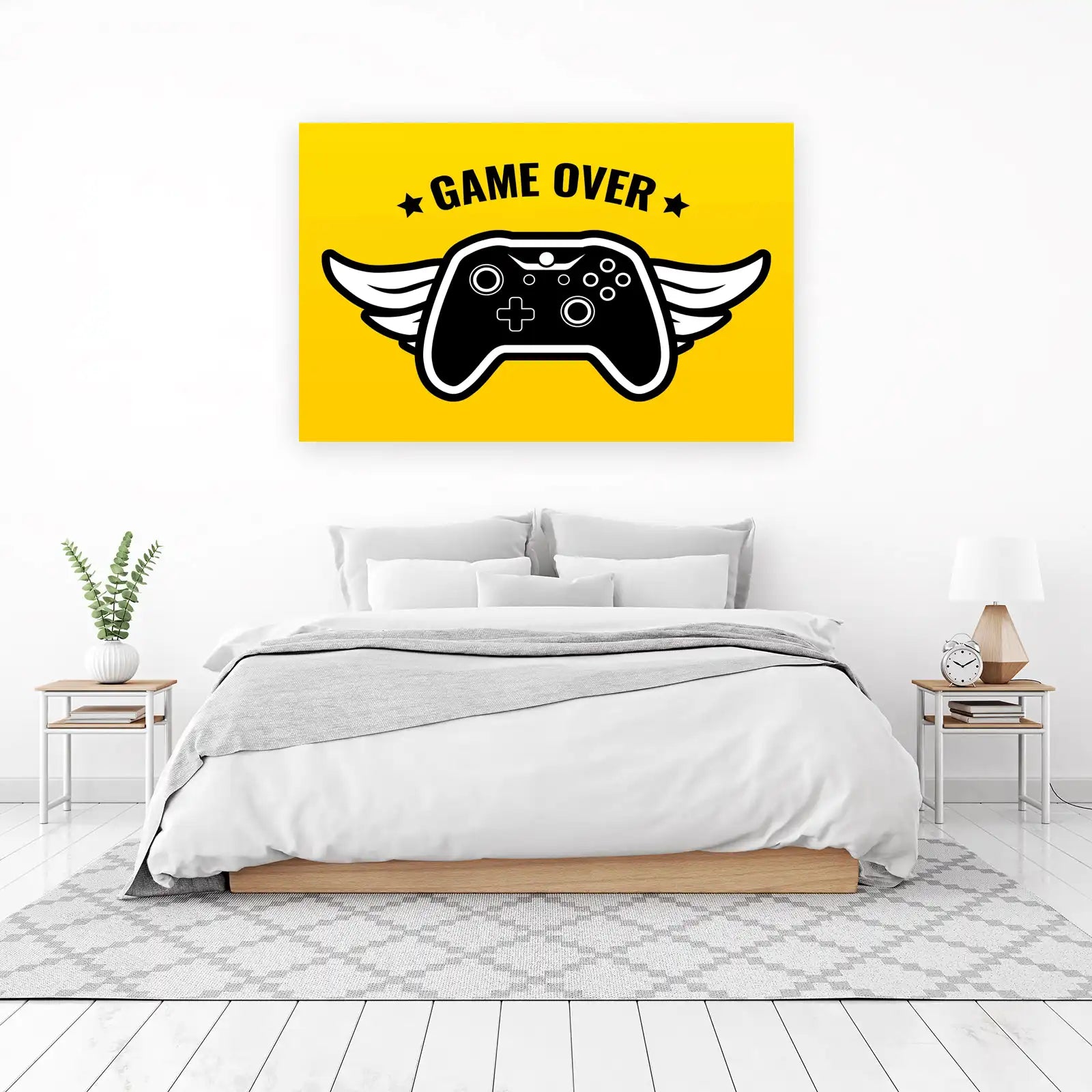 Game Over Wings Controller Wall Art