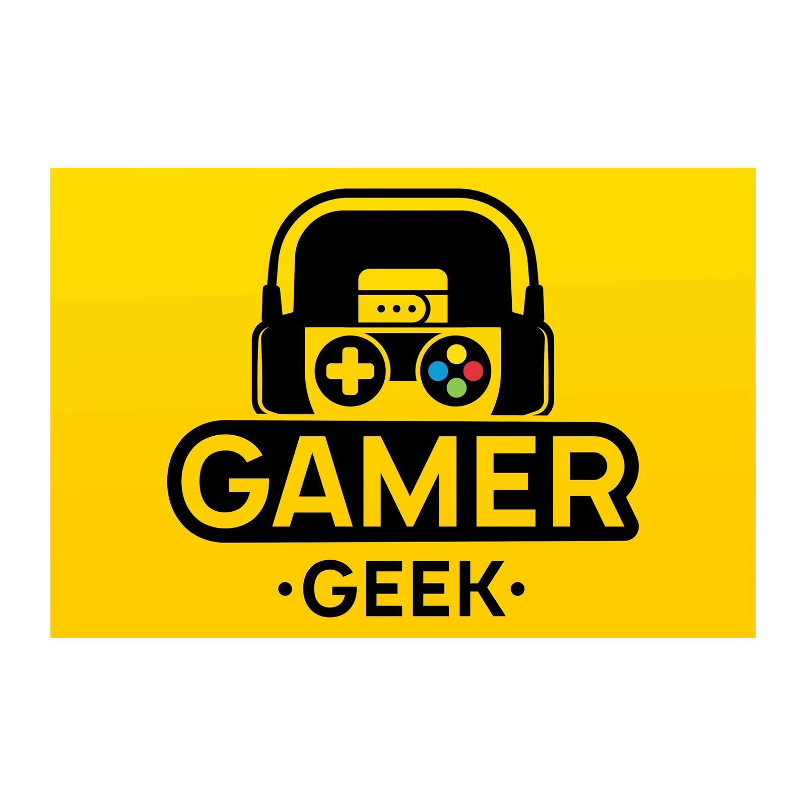 Gamer Geek Headphones & Controller Wall Art