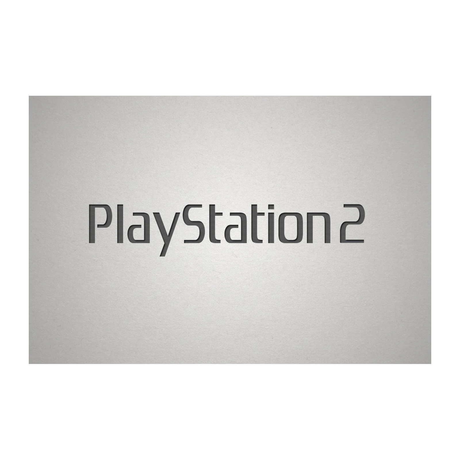 Retro PlayStation 2 Logo Minimalist Wall Art