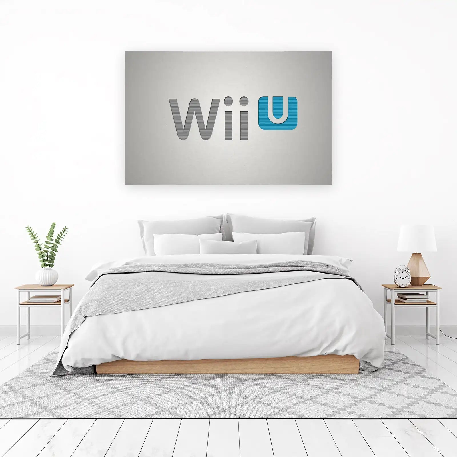Retro Gaming Wii U Logo Wall Art