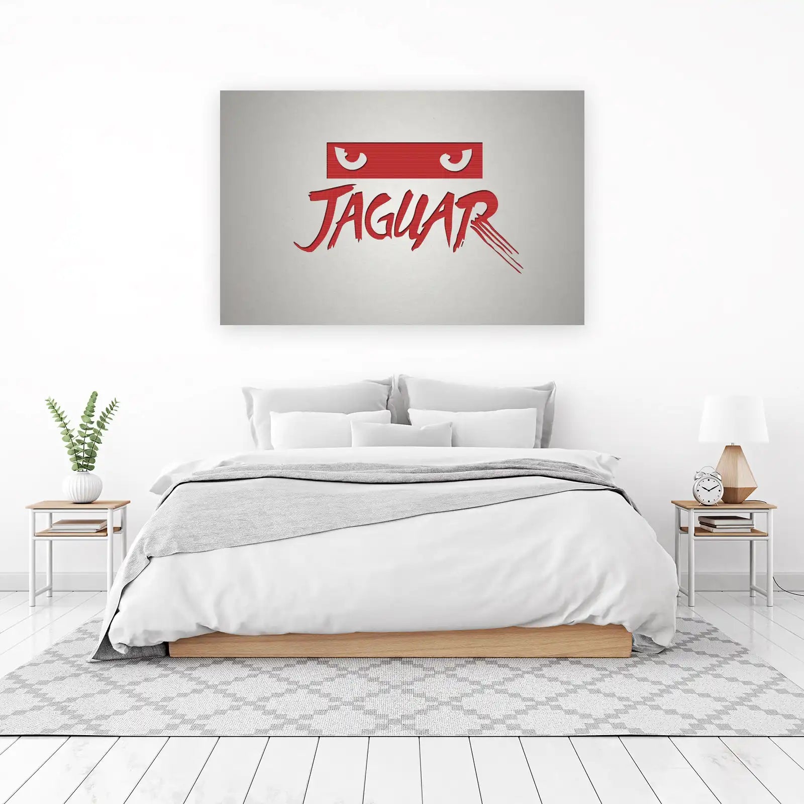 Bold Red Jaguar Logo Wall Art Wall Art