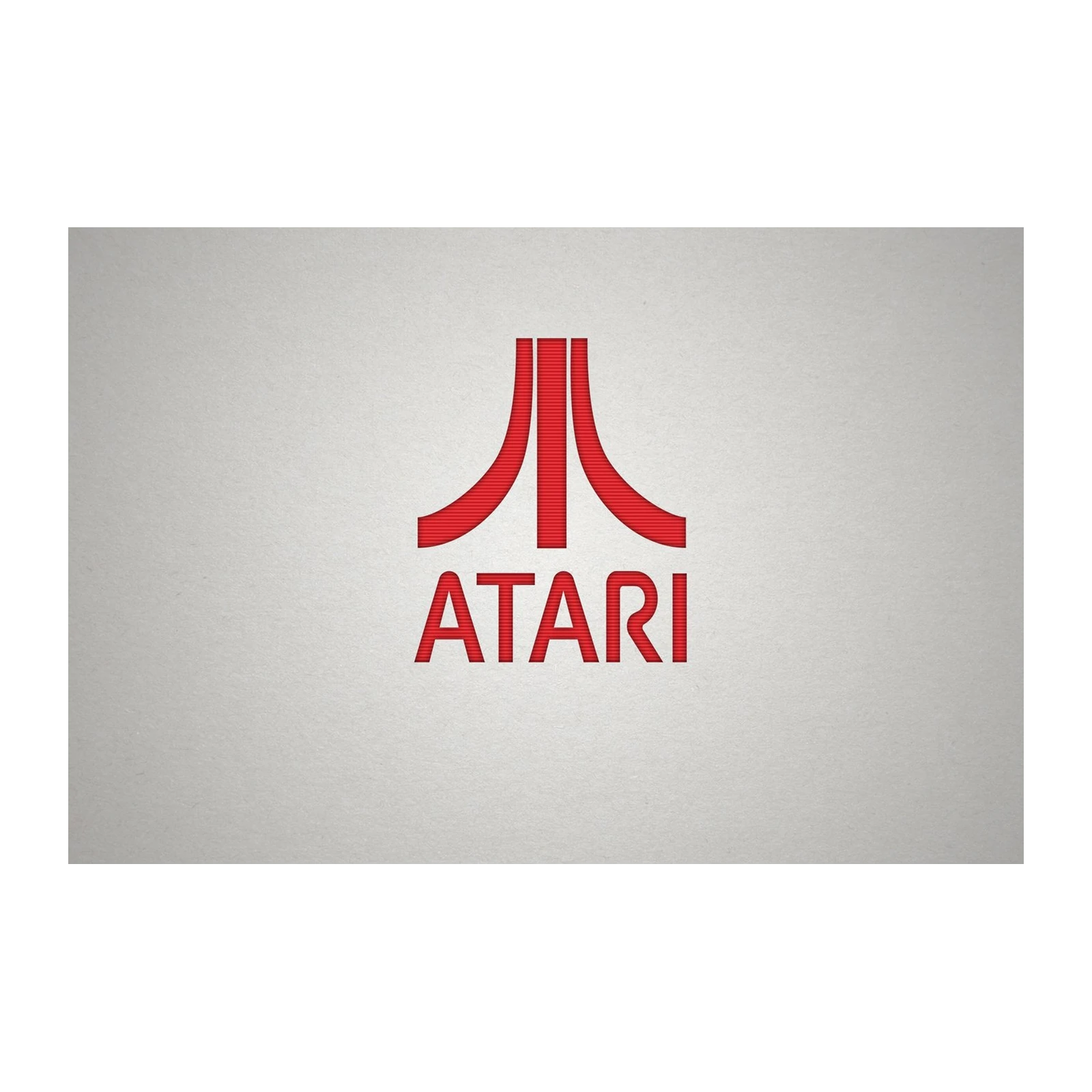 Retro Atari Logo Red & White Wall Art