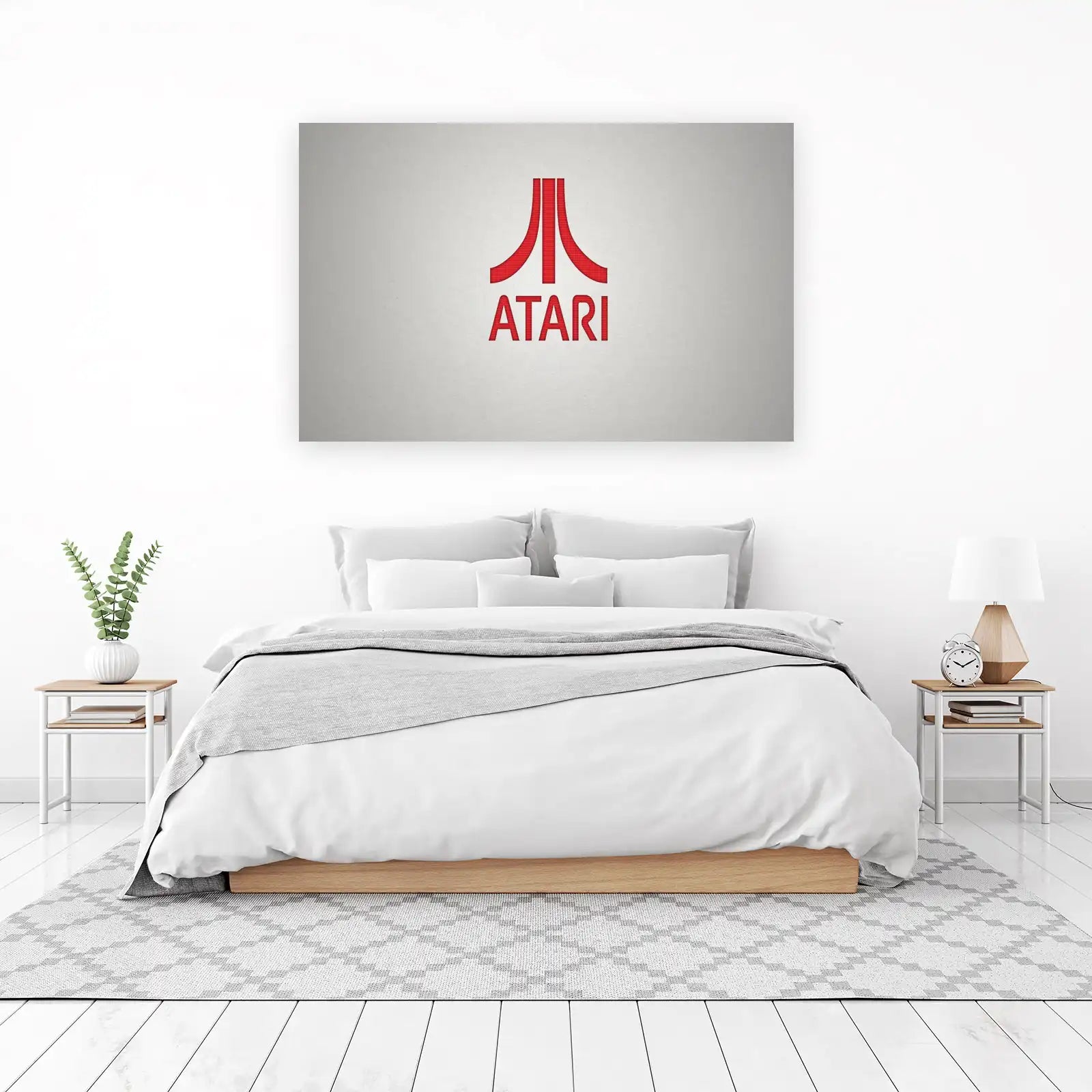 Retro Atari Logo Red & White Wall Art