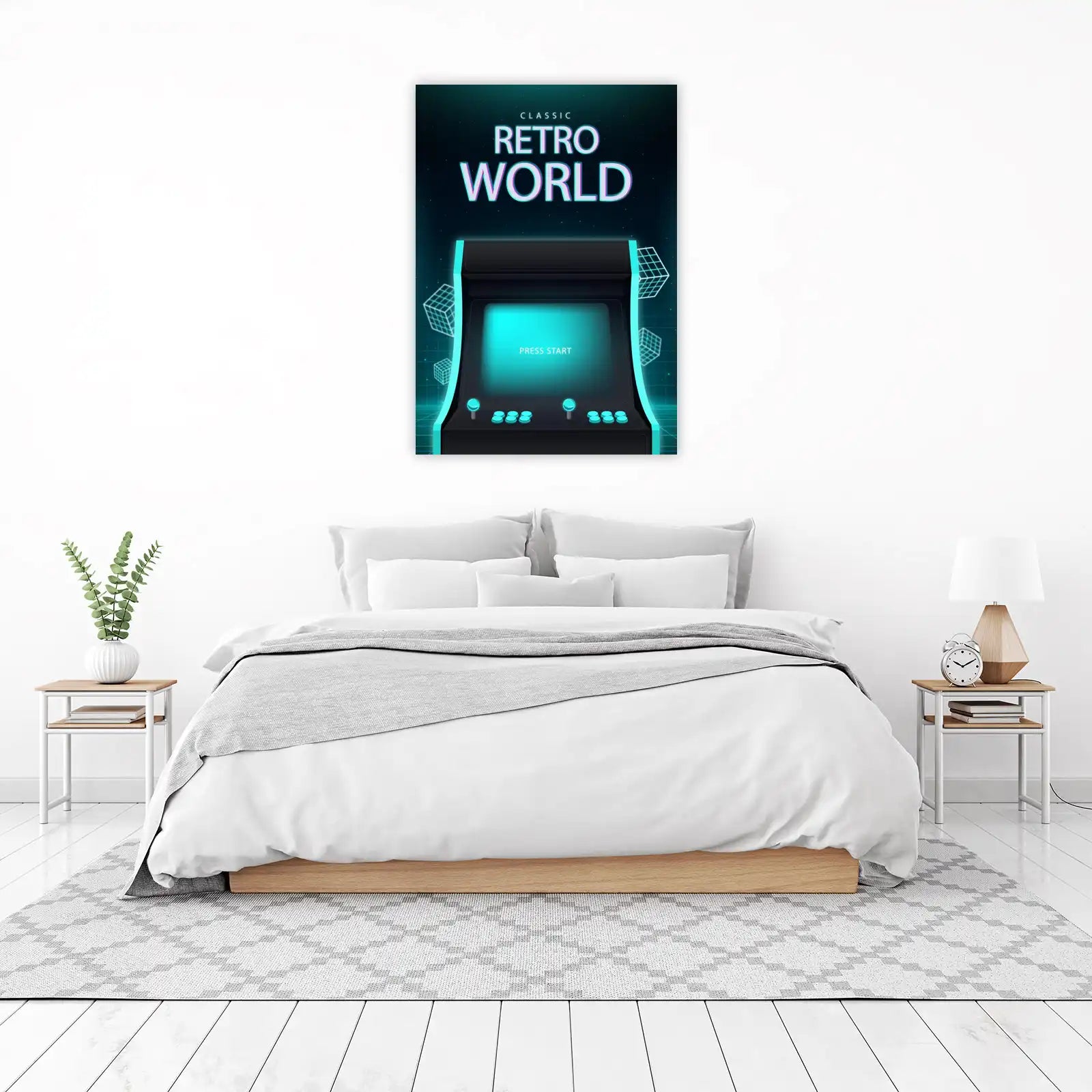 Classic Retro World Arcade Wall Art