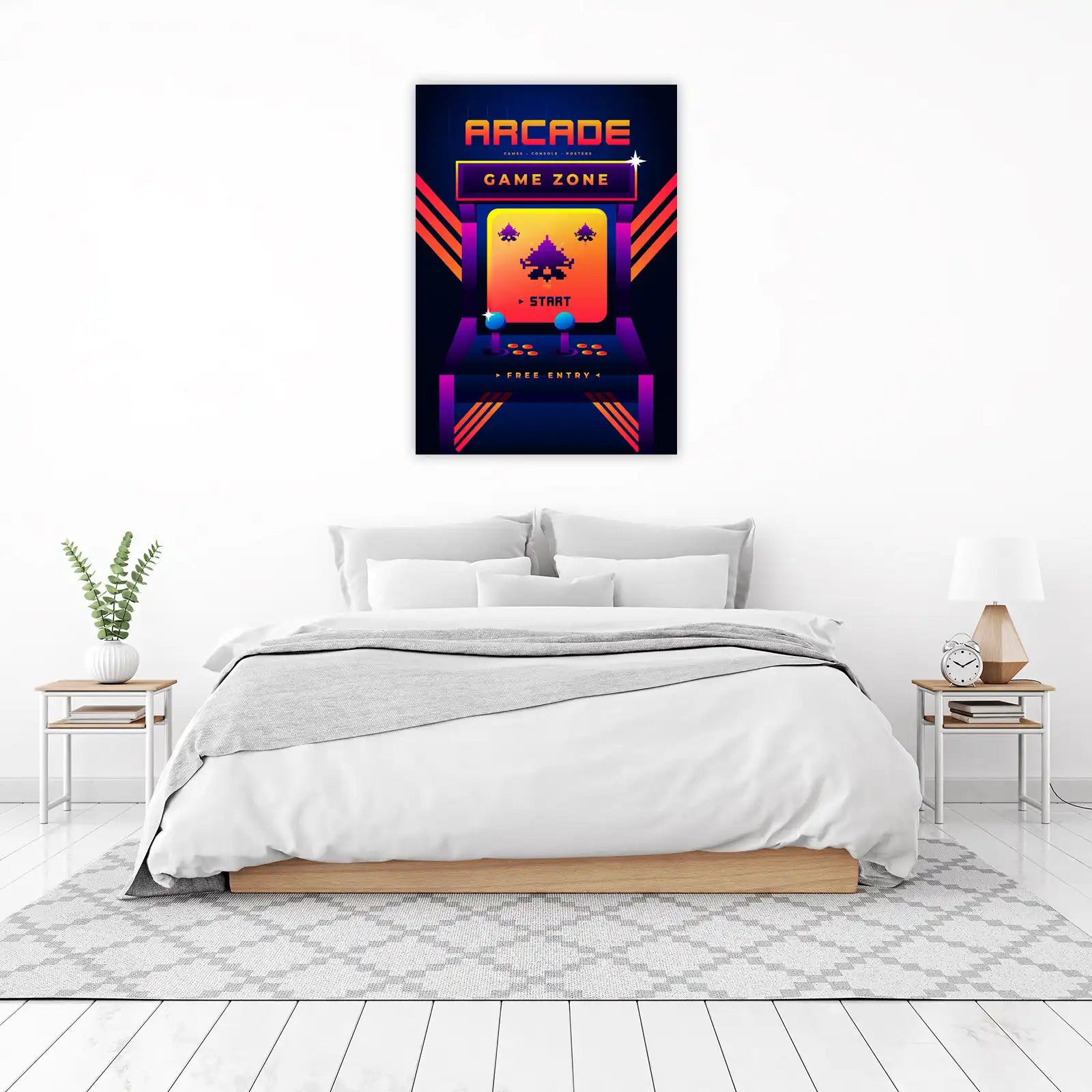 Retro Arcade Game Zone Wall Art