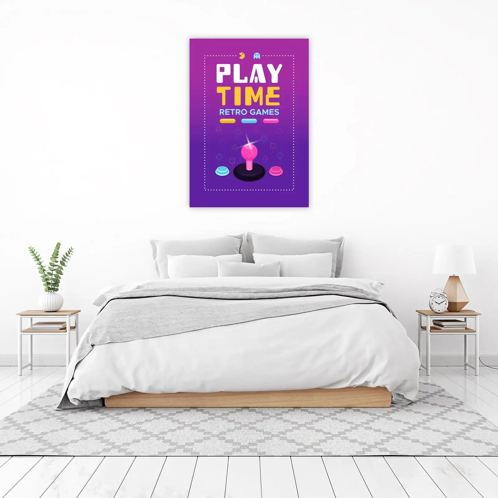Retro Gaming Play Time Wall Art