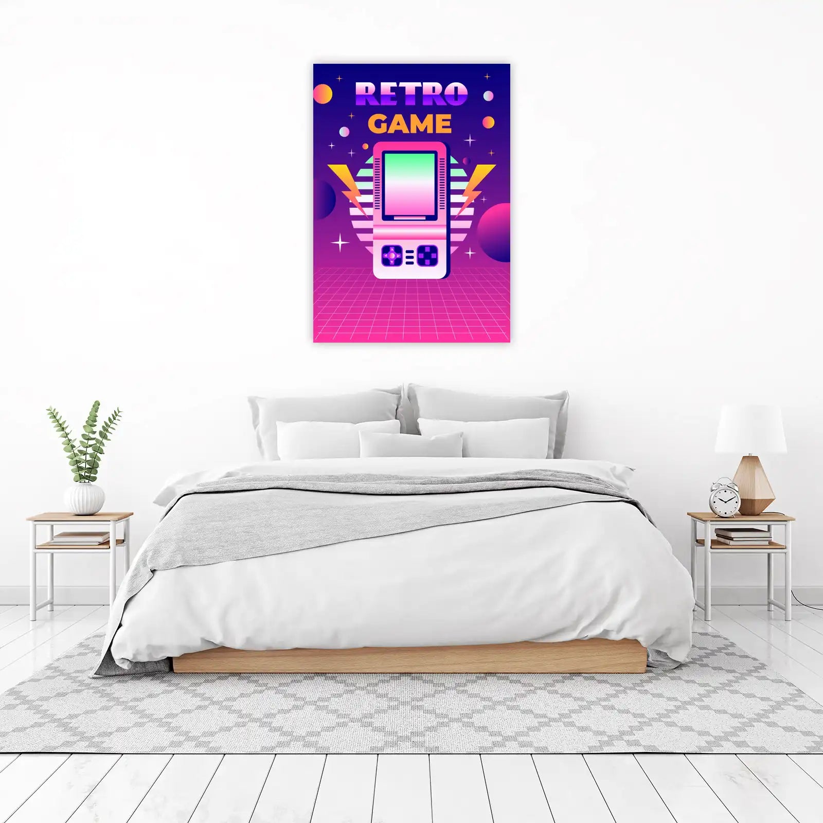 Retro Game Neon 80s Vibes Wall Art