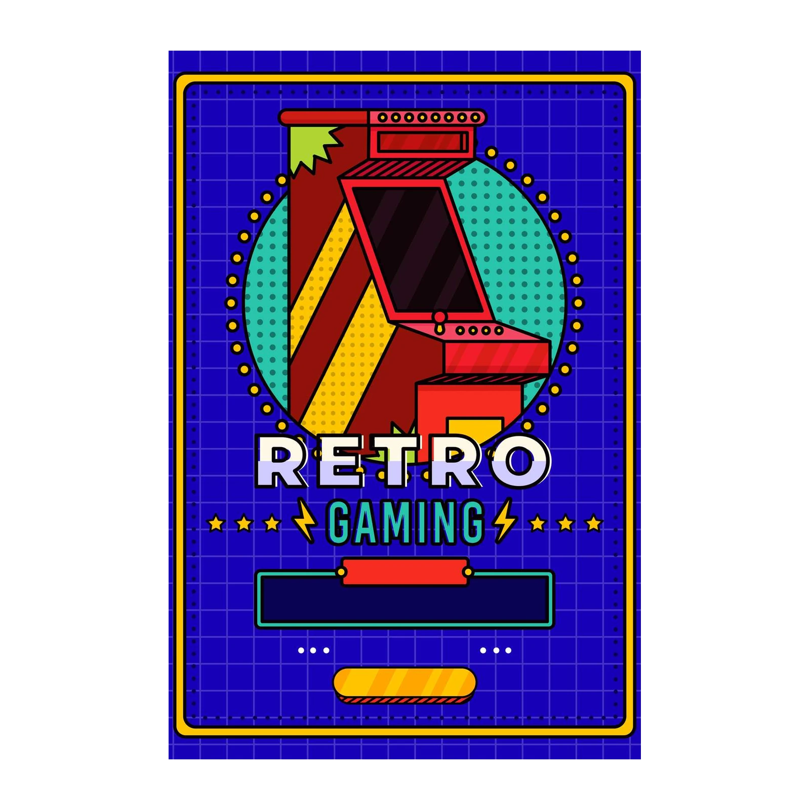 Retro Arcade Gaming Vibes Wall Art