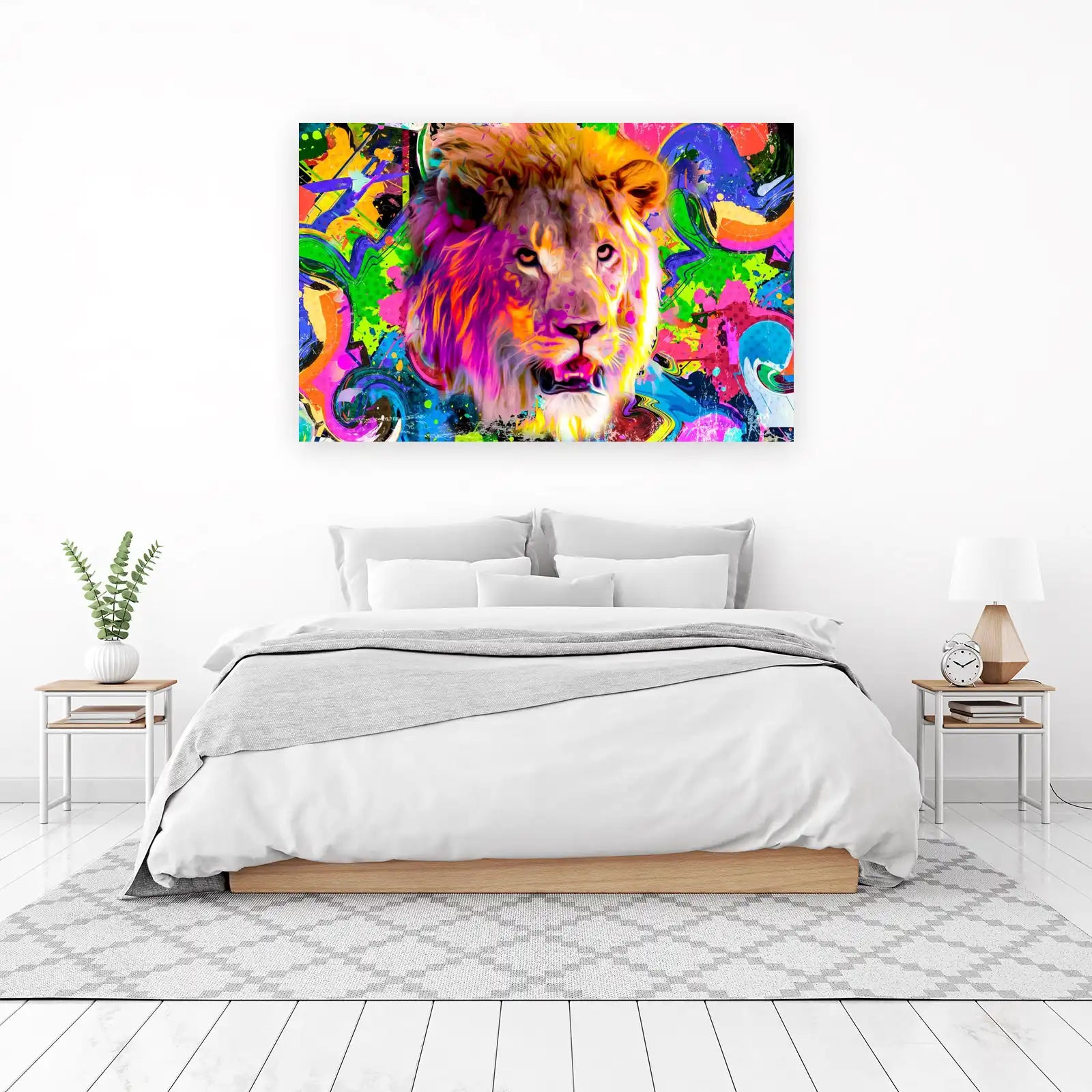 Vibrant Lion Pop Art Wall Art