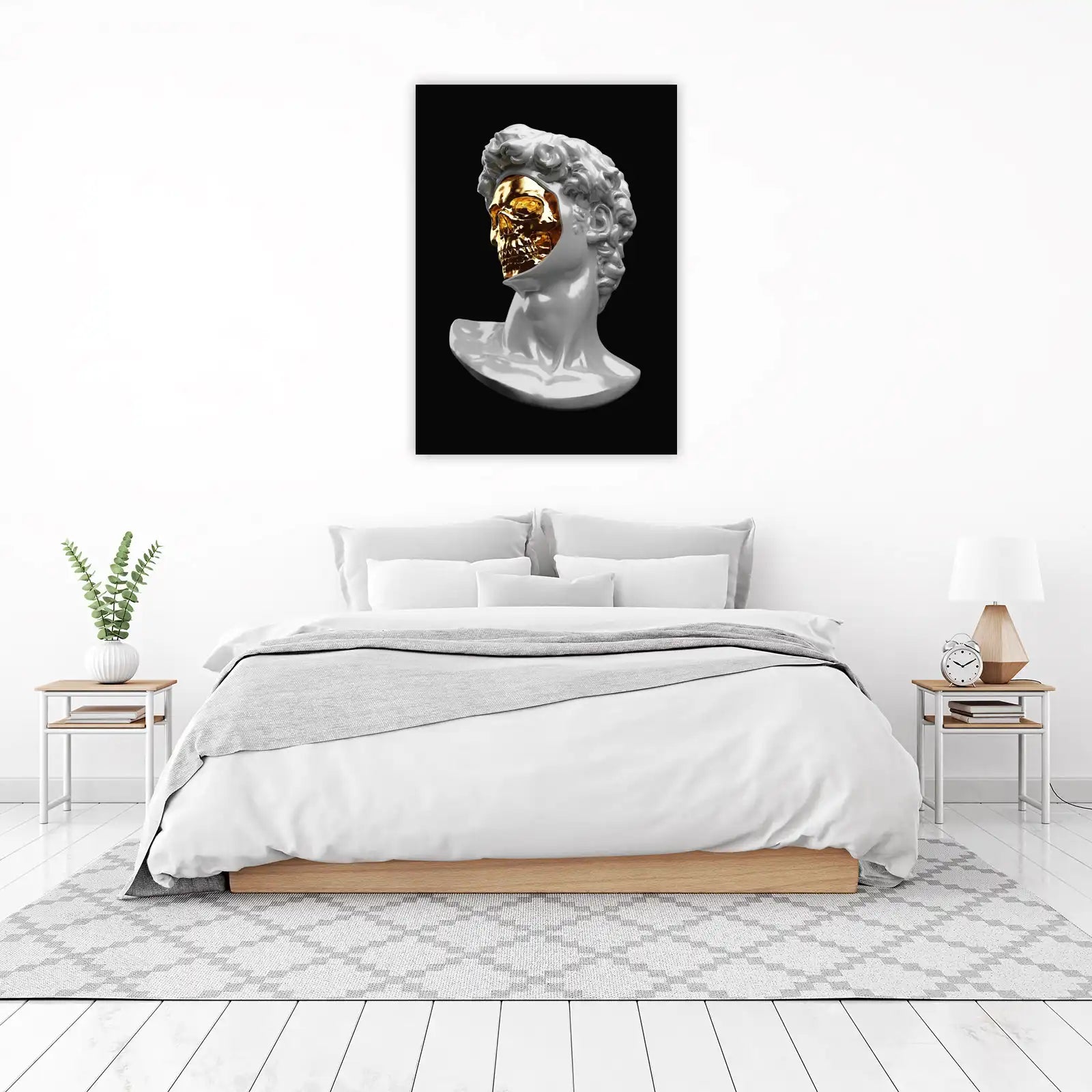 Gold Skull Renaissance Bust Wall Art