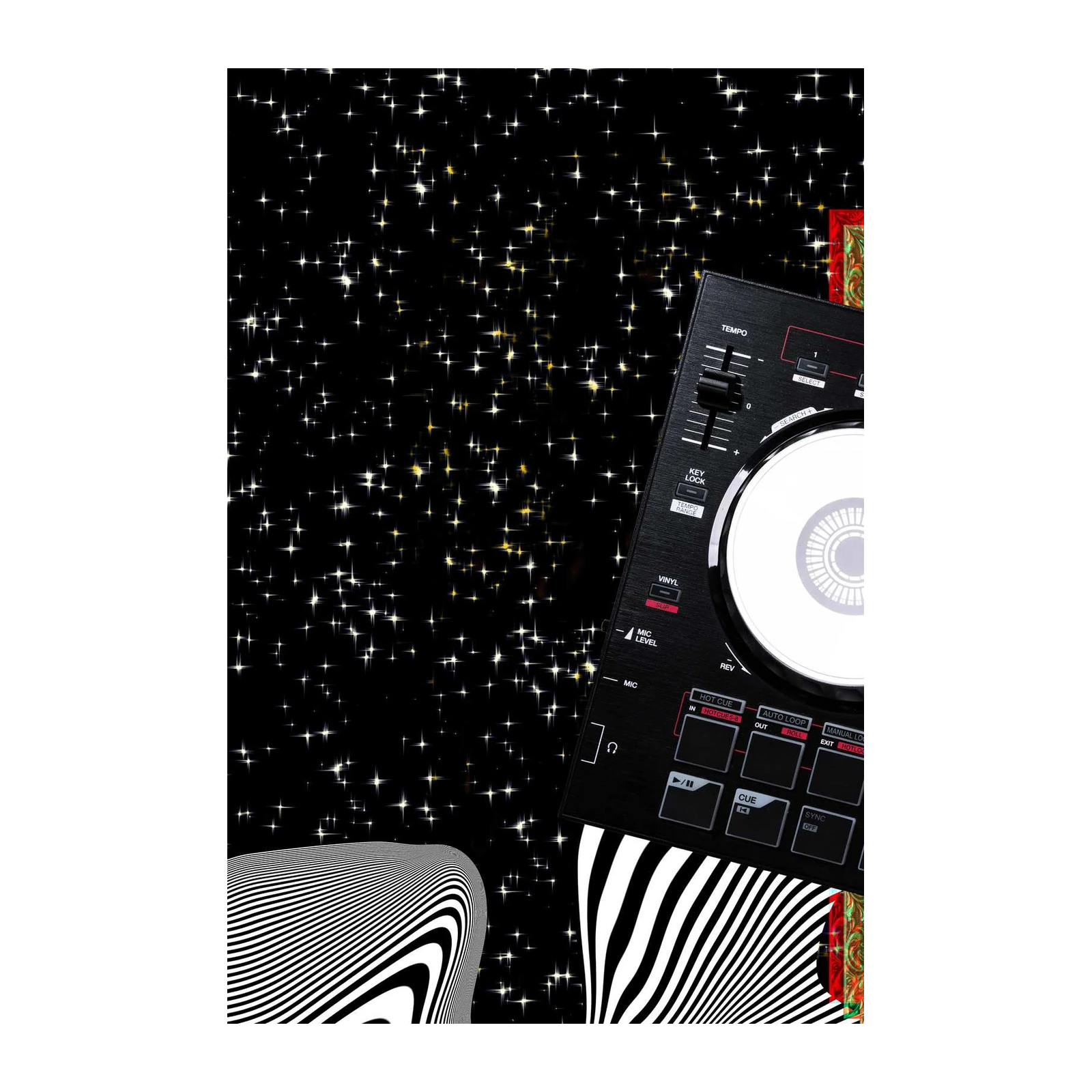 Galactic Beats DJ Controller Wall Art