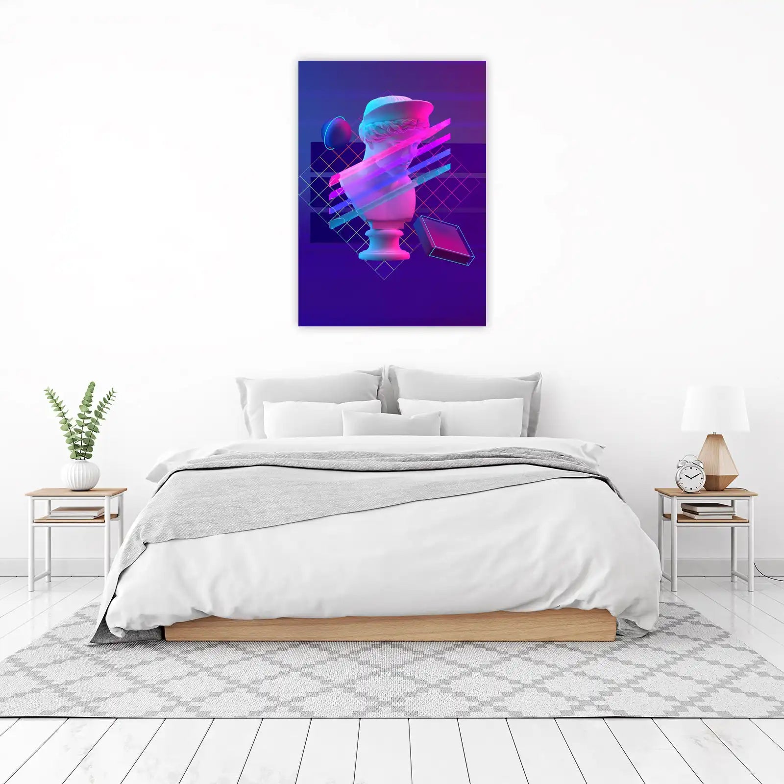 Retro Vaporwave Bust Wall Art