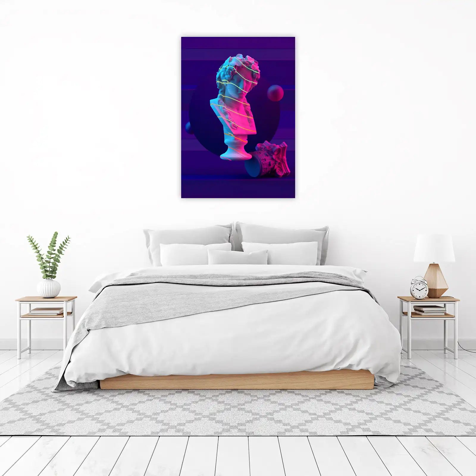 Retro Synthwave Bust Wall Art
