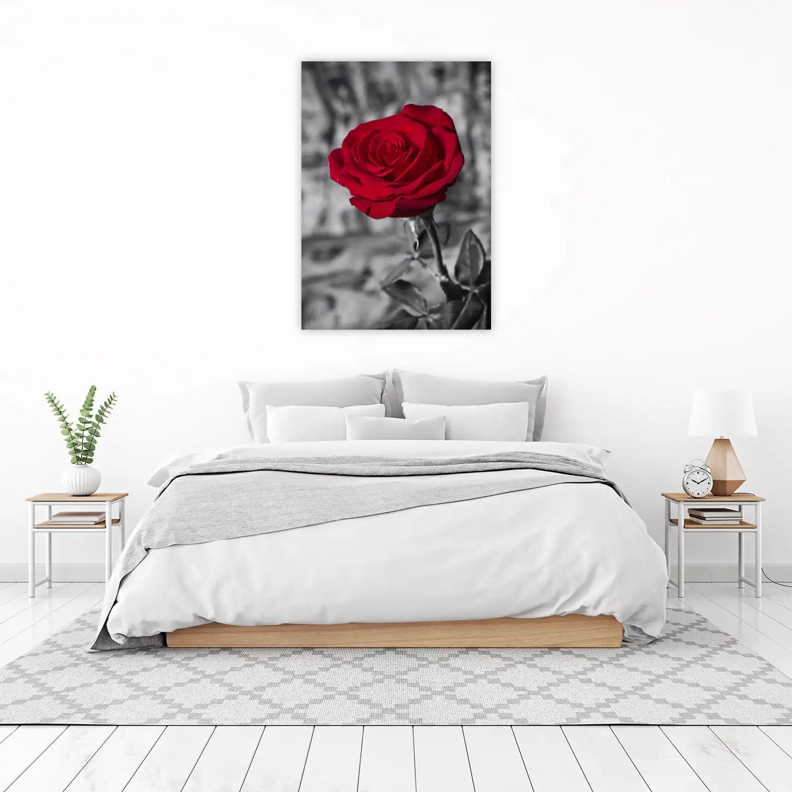 Stunning Red Rose Love Wall Art
