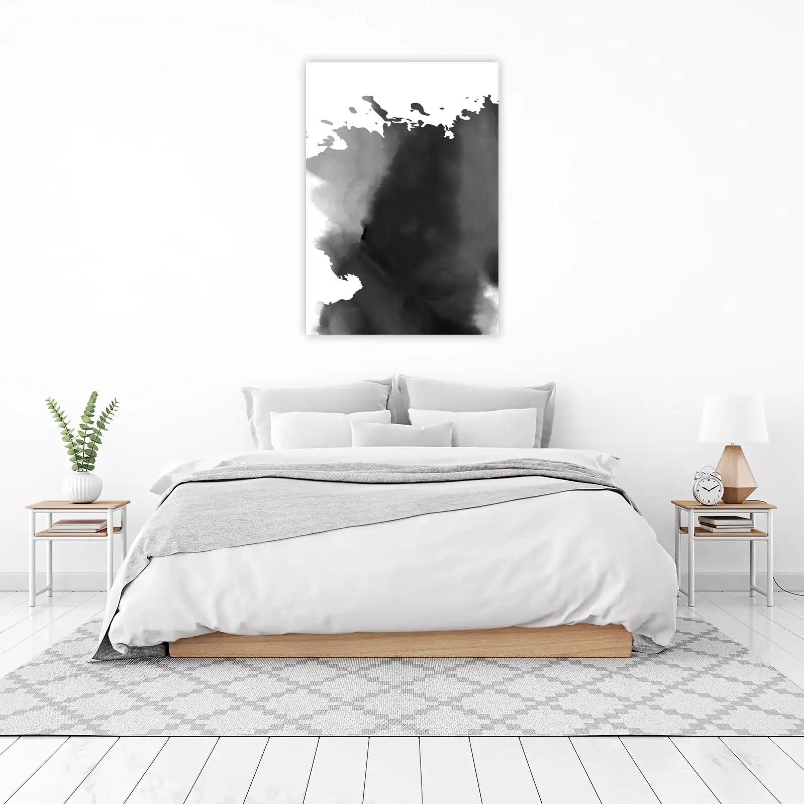 Abstract Monochrome Splash Wall Art