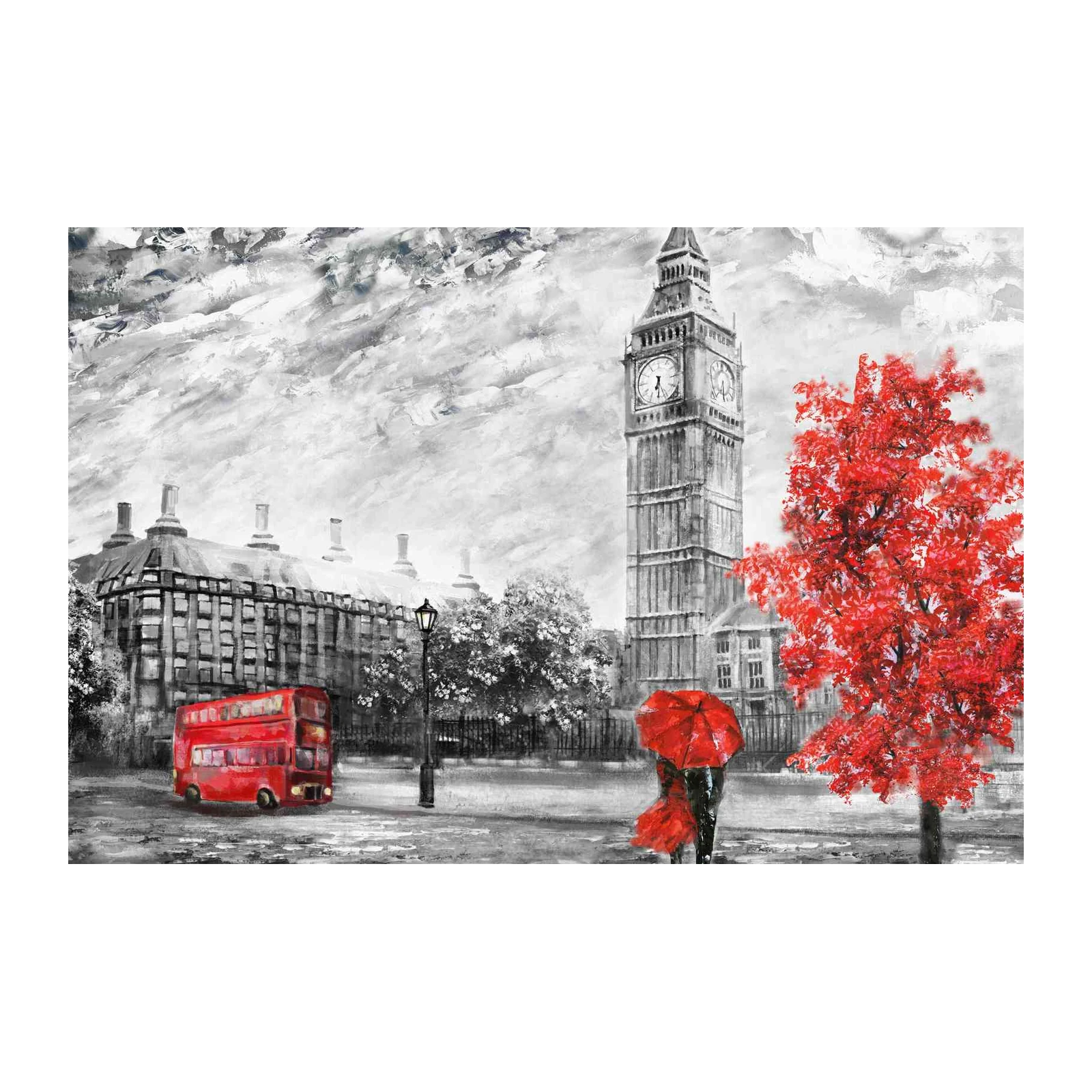 Vibrant London Street Scene Wall Art