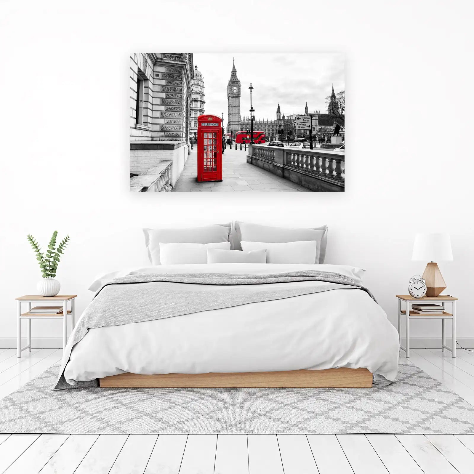 Iconic London Red Phone Booth Big Ben Wall Art