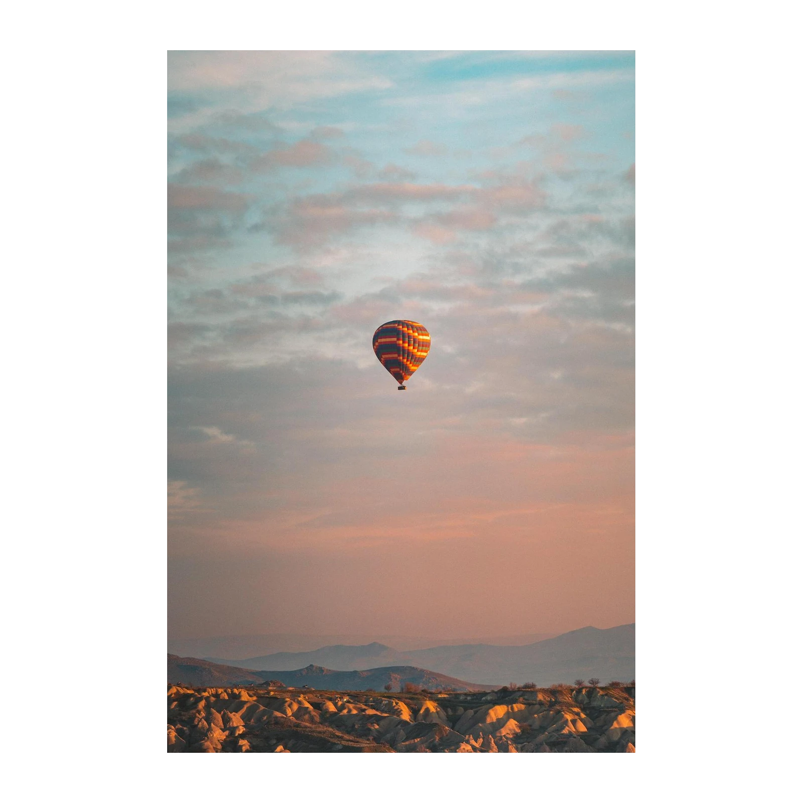 Serene Hot Air Balloon Landscape Wall Art