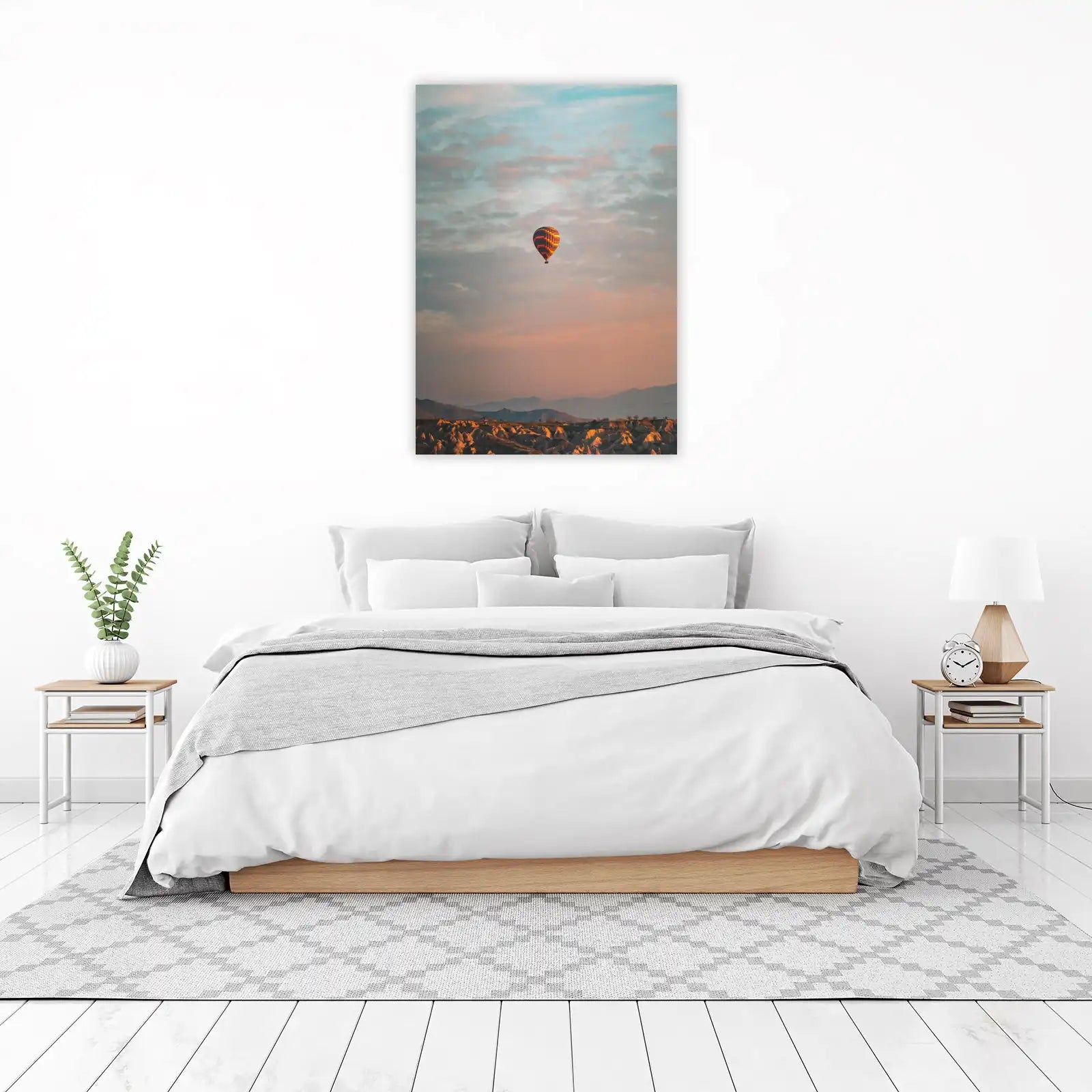 Serene Hot Air Balloon Landscape Wall Art