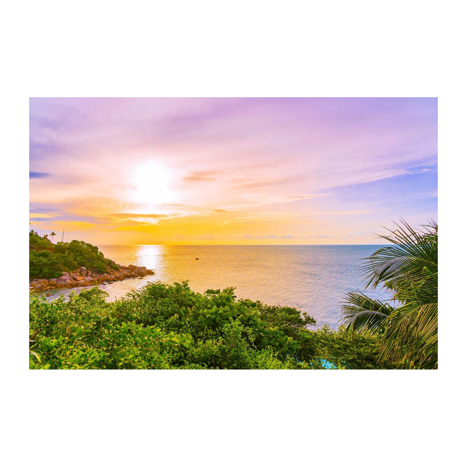 Tropical Sunset Ocean View Wall Art