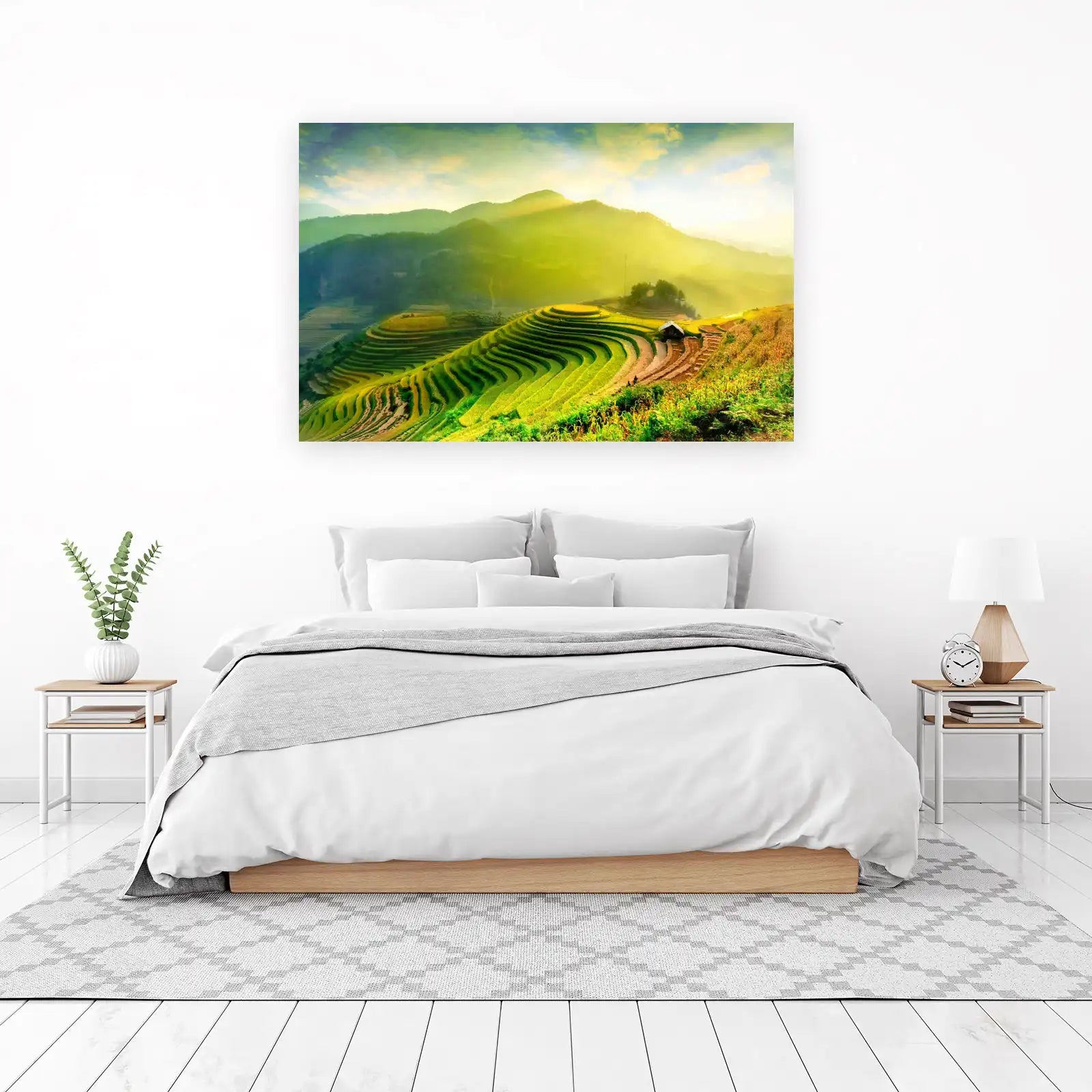 Serene Rice Terraces Landscape Wall Art