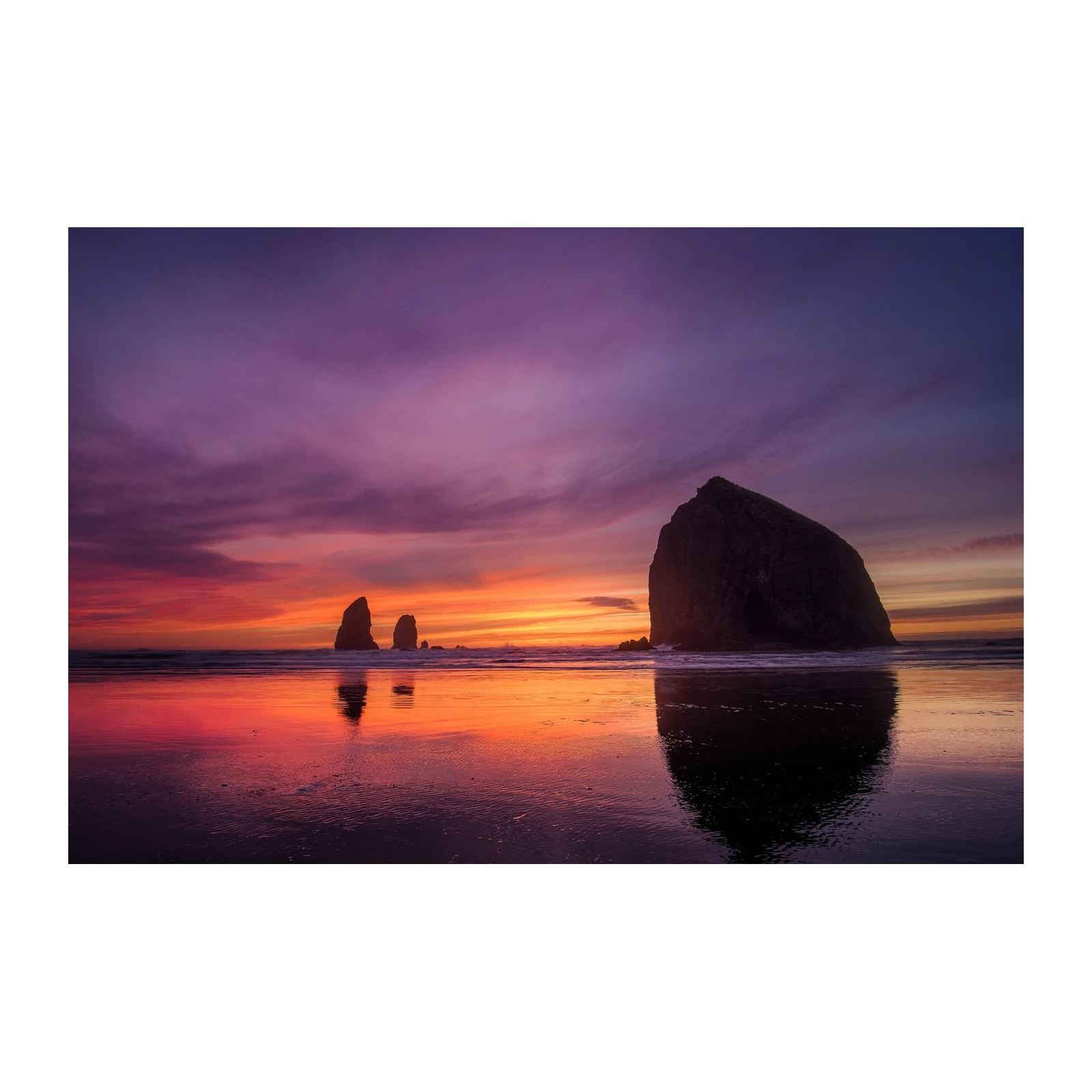Ocean Sunset Serenity Coastal Rock Wall Art