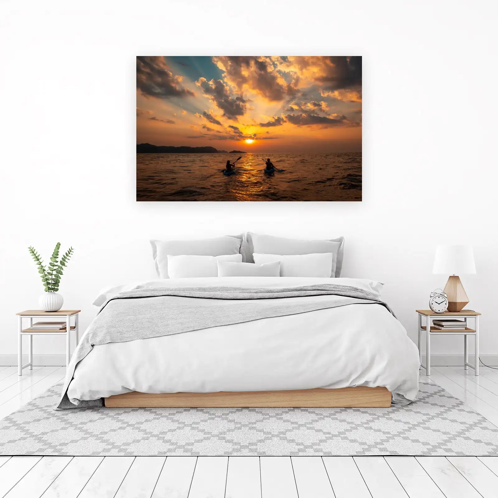 Kayaking Sunset Ocean Serenity Wall Art