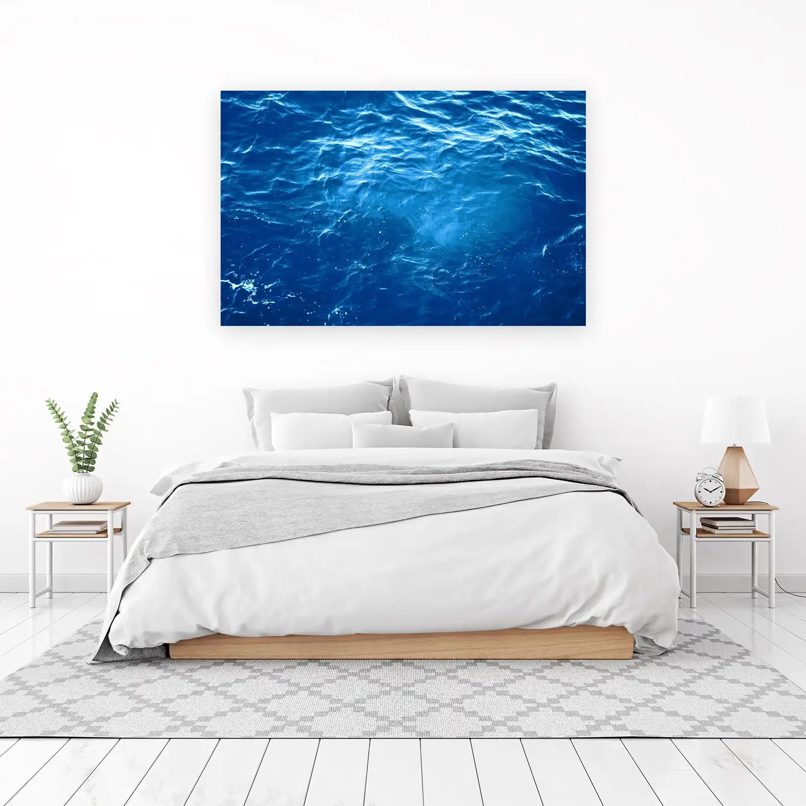 Deep Blue Ocean Waves Wall Art