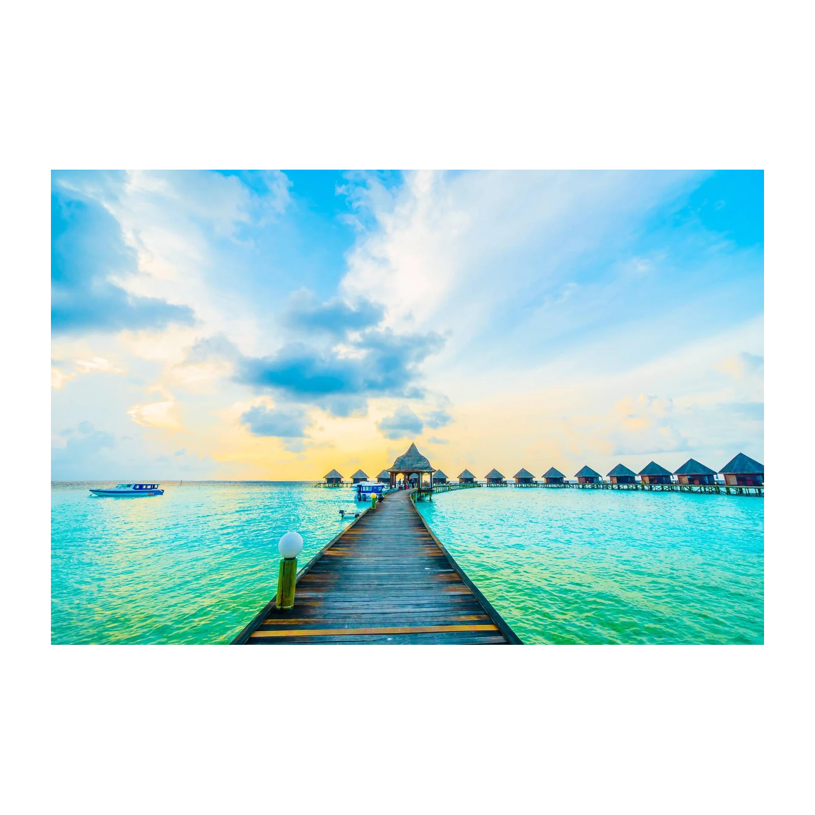 Maldives Overwater Bungalows Ocean View Wall Art