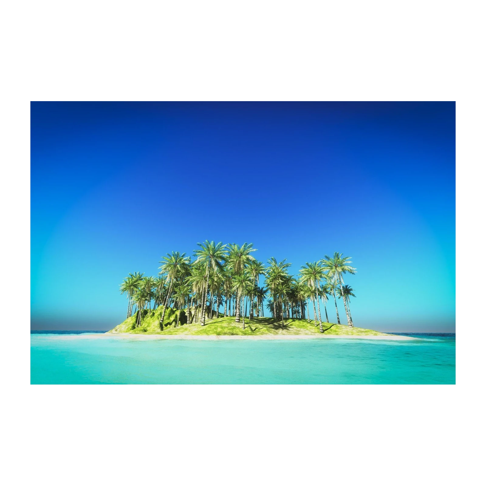 Tropical Paradise Palm Island Wall Art