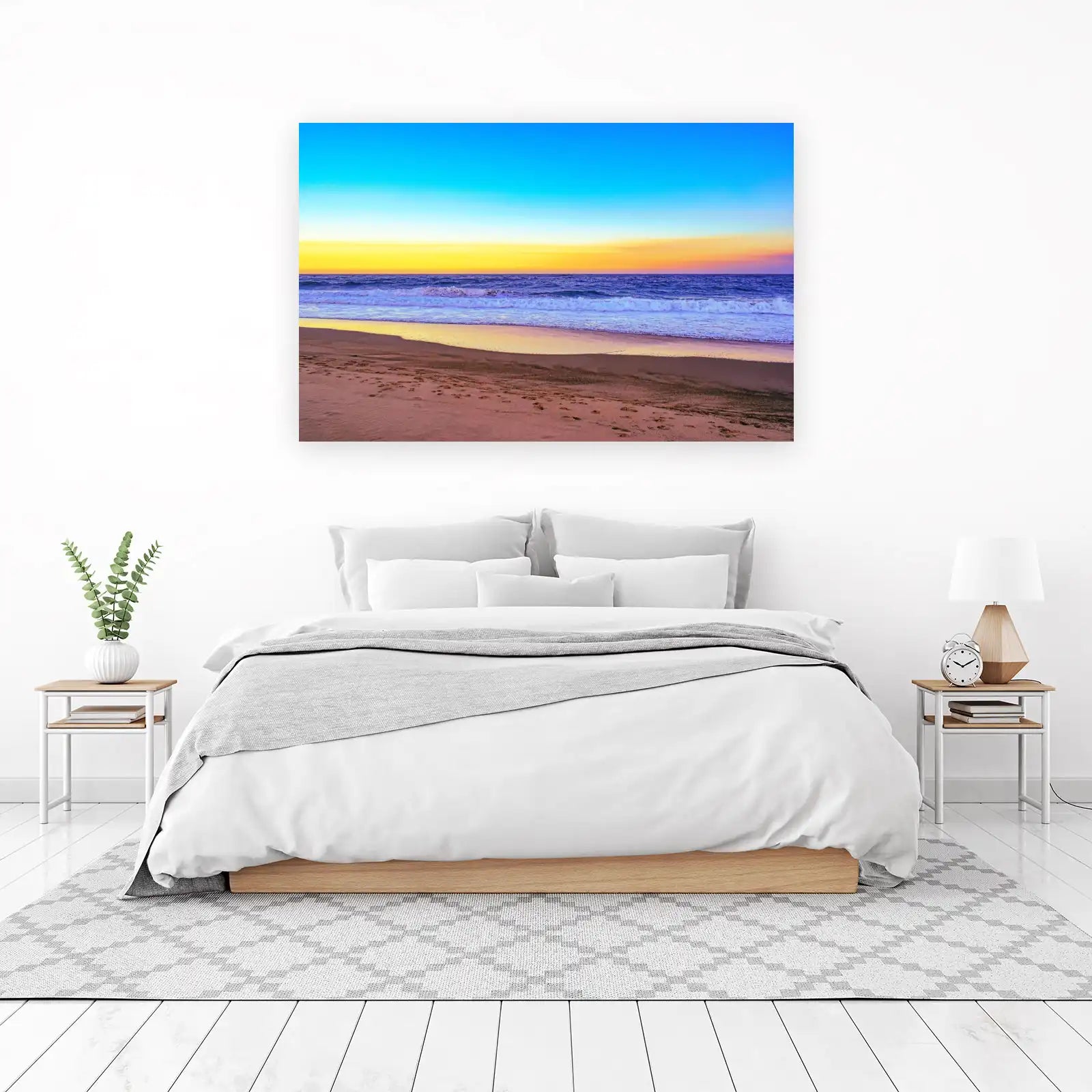 Vibrant Sunset Beach Wall Art