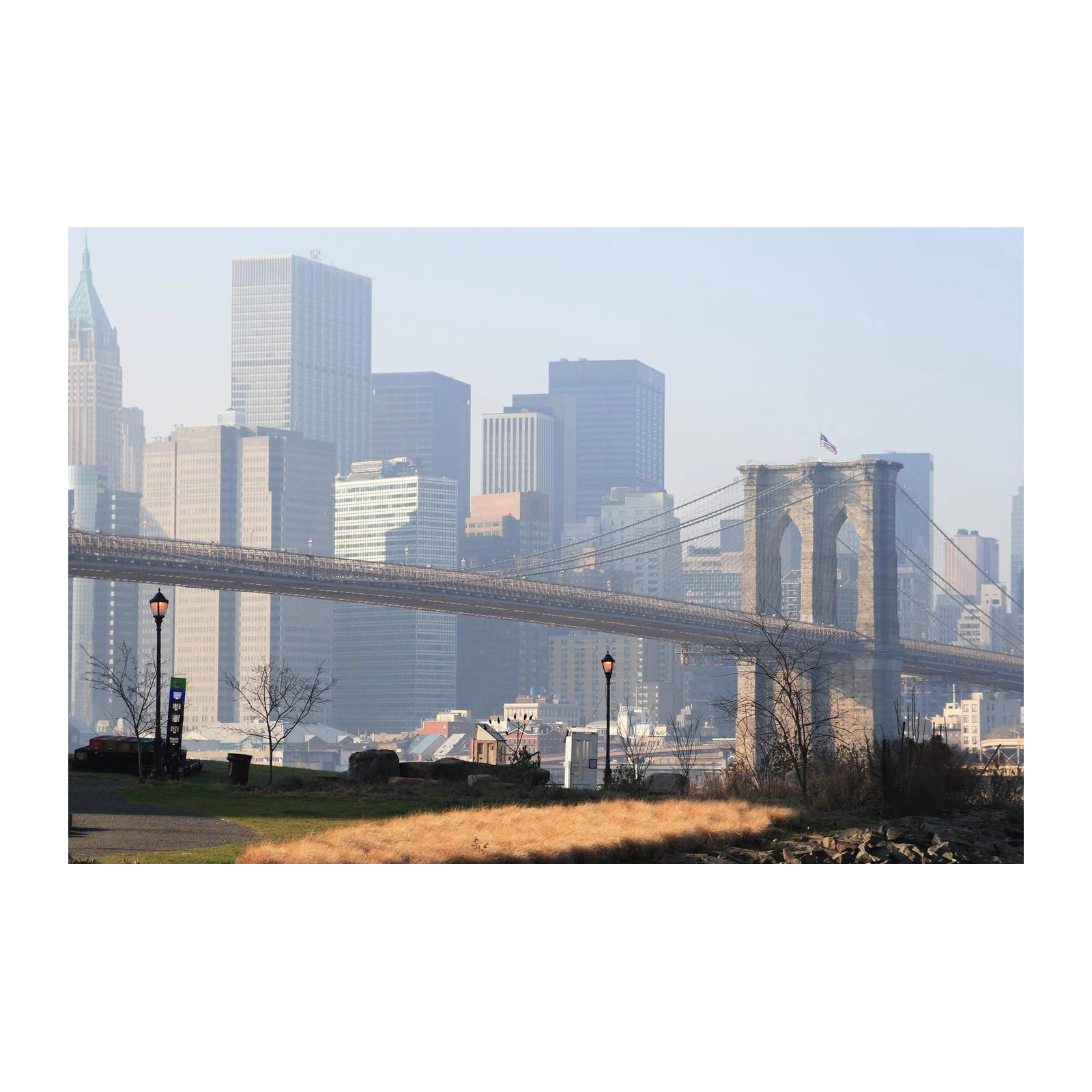 Iconic Brooklyn Bridge NYC Skyline Wall Art