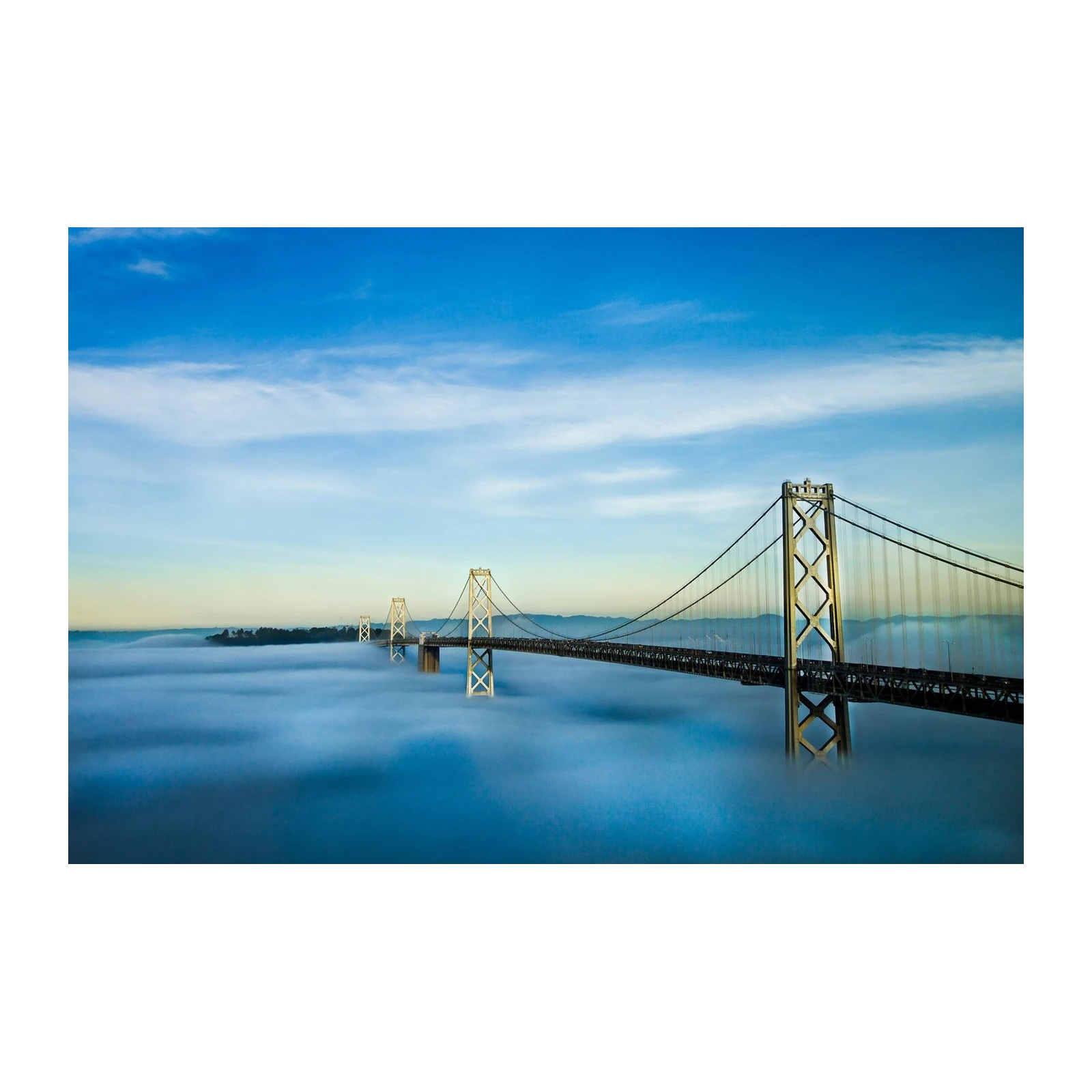San Francisco Bay Bridge Fog Wall Art